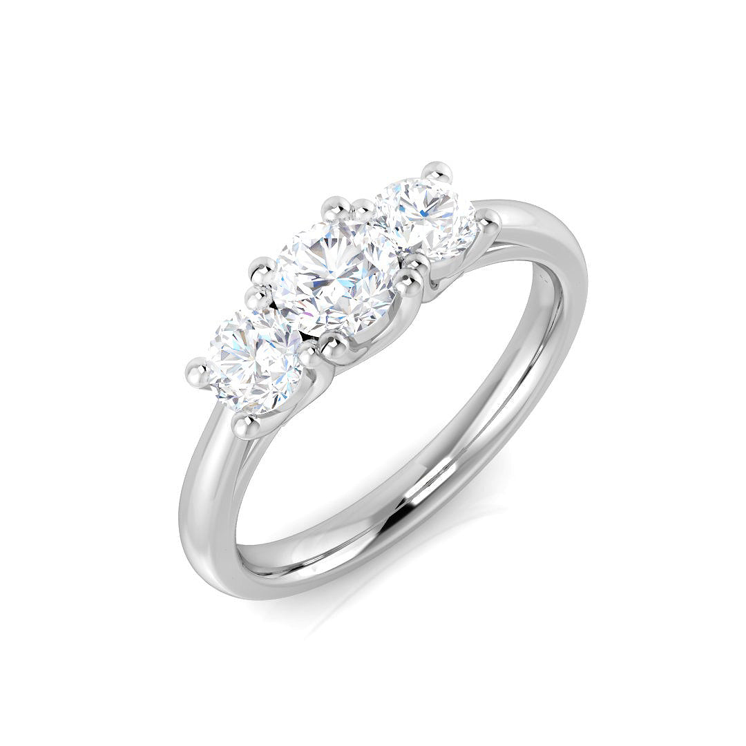 9ct White Gold 0.67ct Laboratory Grown CVD Ring