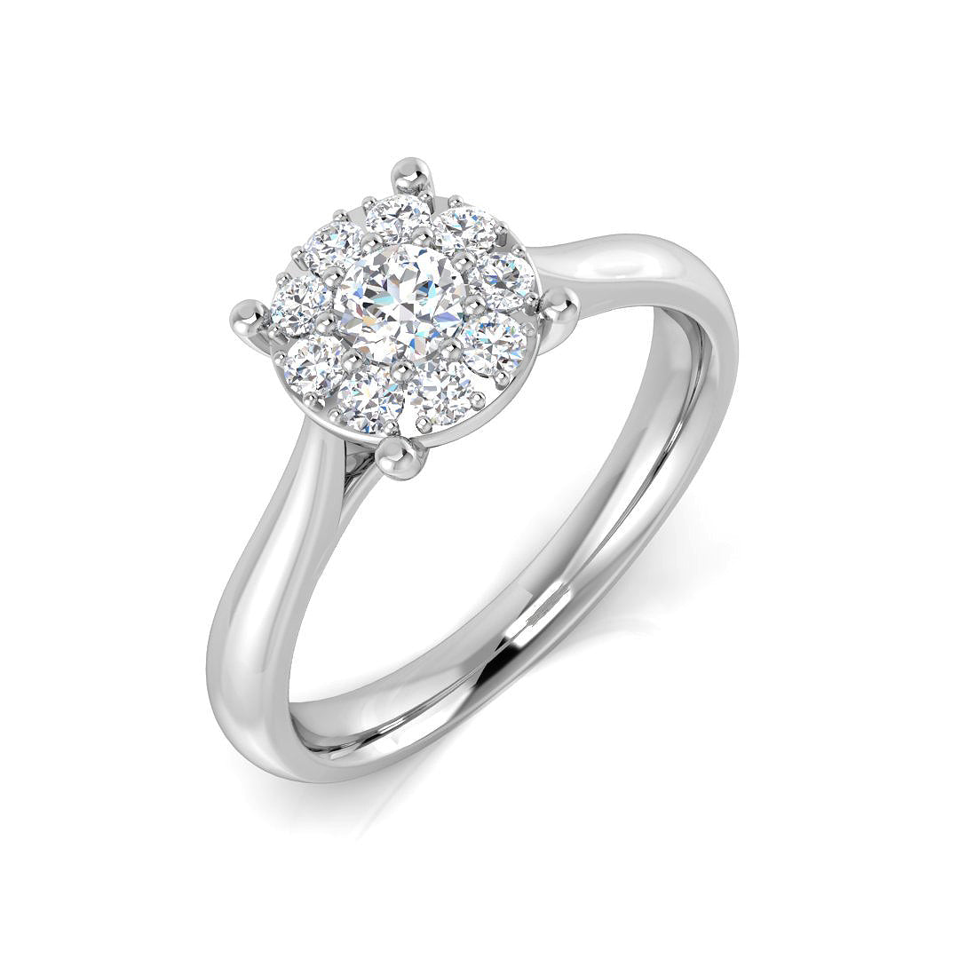 9ct White Gold 0.50ct Laboratory Grown CVD Ring