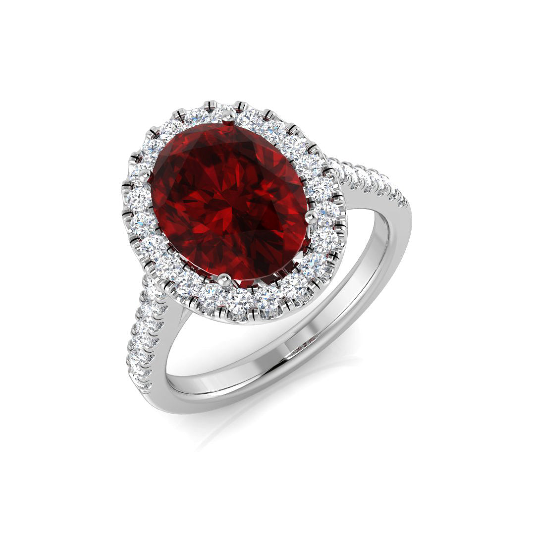 Platinum 4.71ct Ruby Ring