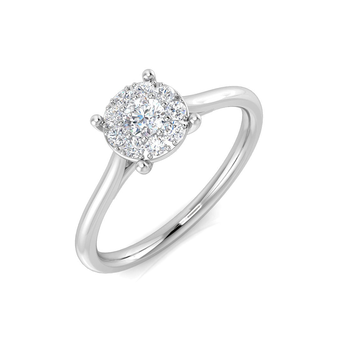 9ct White Gold 0.32ct G I1 Diamond Ring