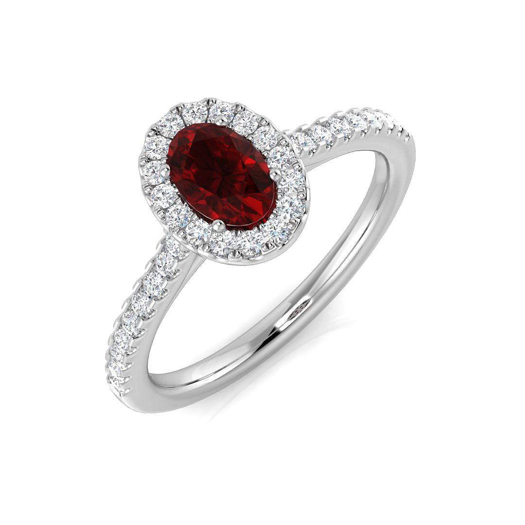 Platinum 0.84ct Ruby Ring