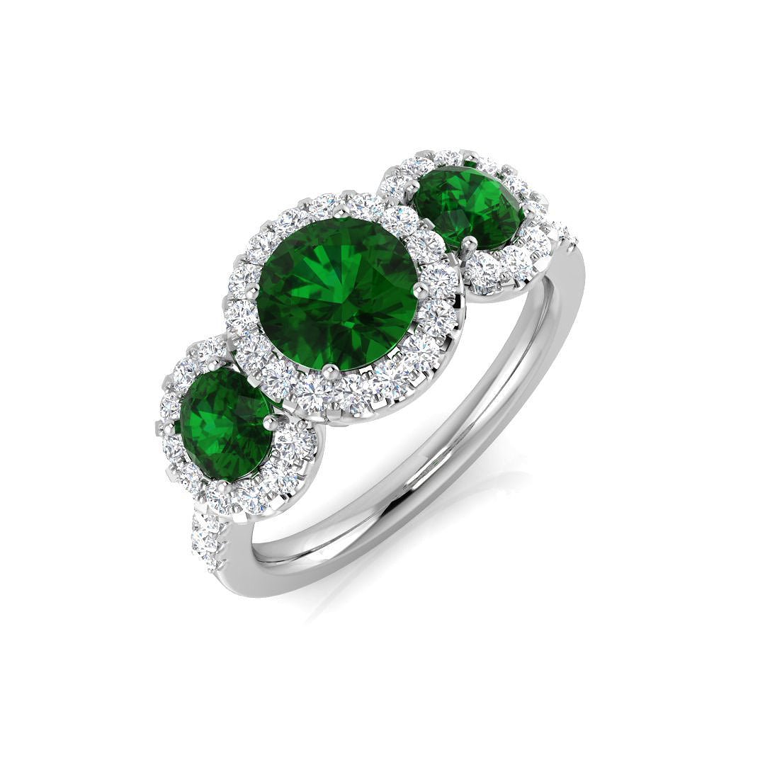 Platinum 1.67ct Emerald Ring