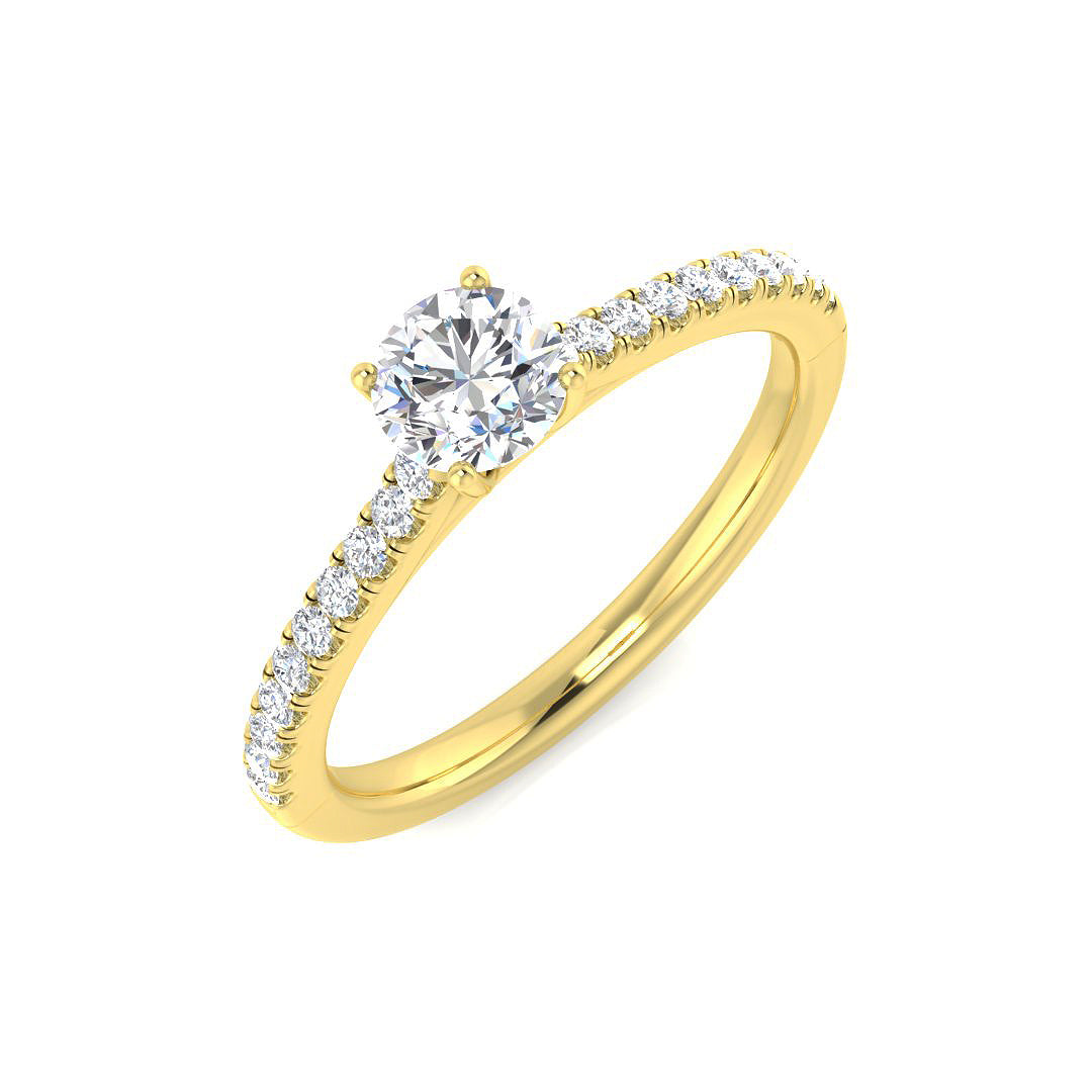 18ct Yellow Gold 0.47ct G I1 Diamond Ring