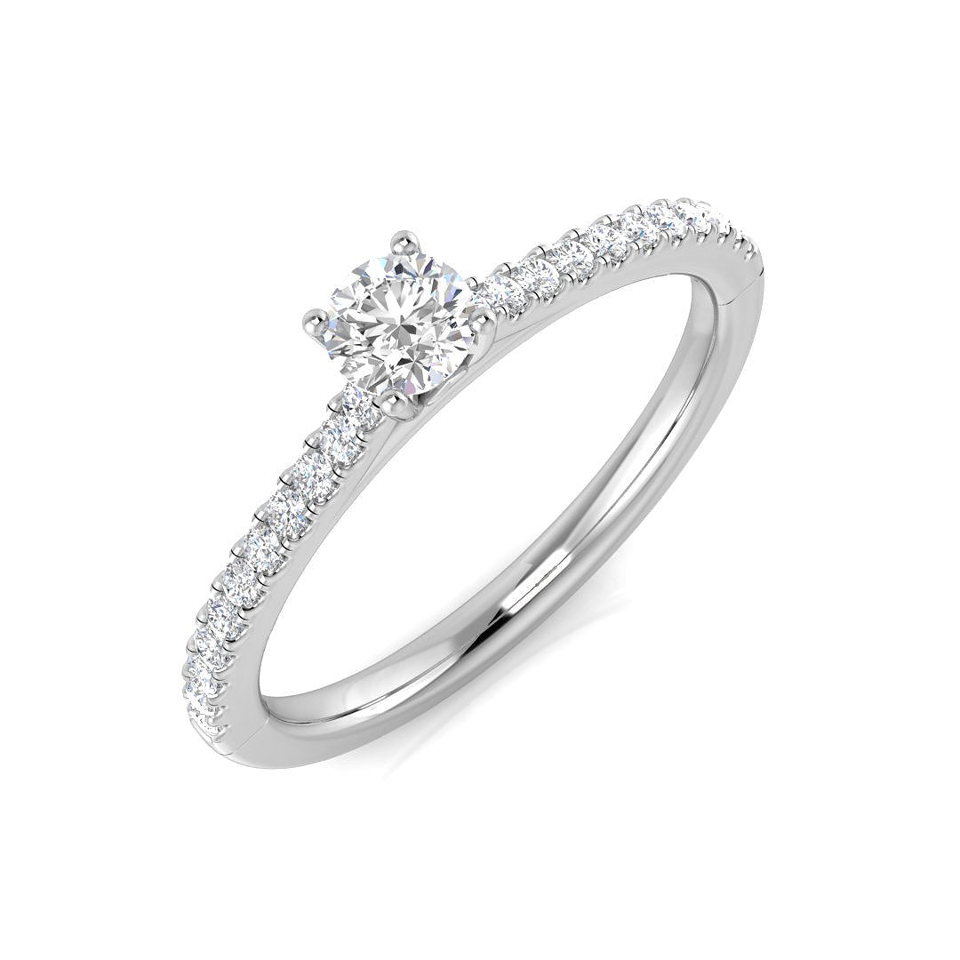 9ct White Gold 0.67ct G I1 Diamond Ring