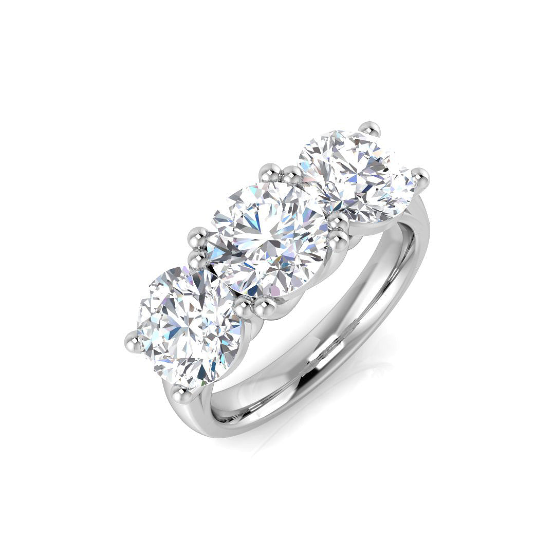 Platinum 3.05ct F SI2 Diamond Ring