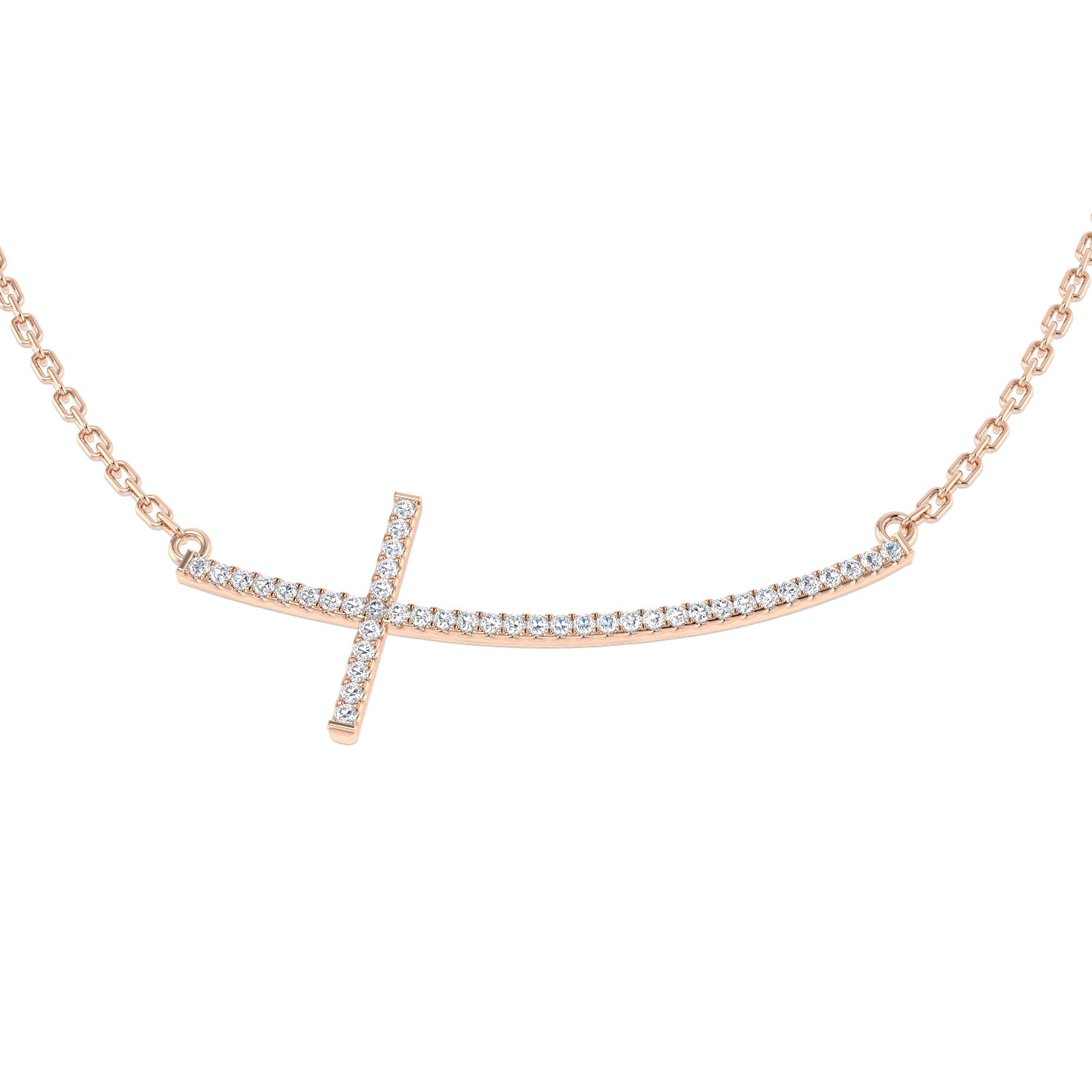 18ct Rose Gold 0.12ct G SI2 Diamond Necklace