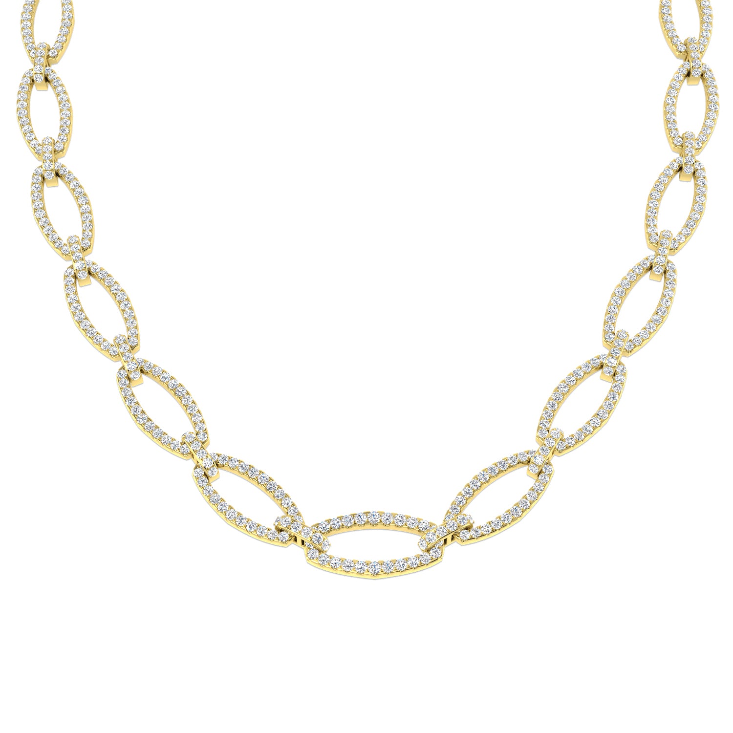 9ct Yellow Gold 8.55ct G SI2 Diamond Necklace