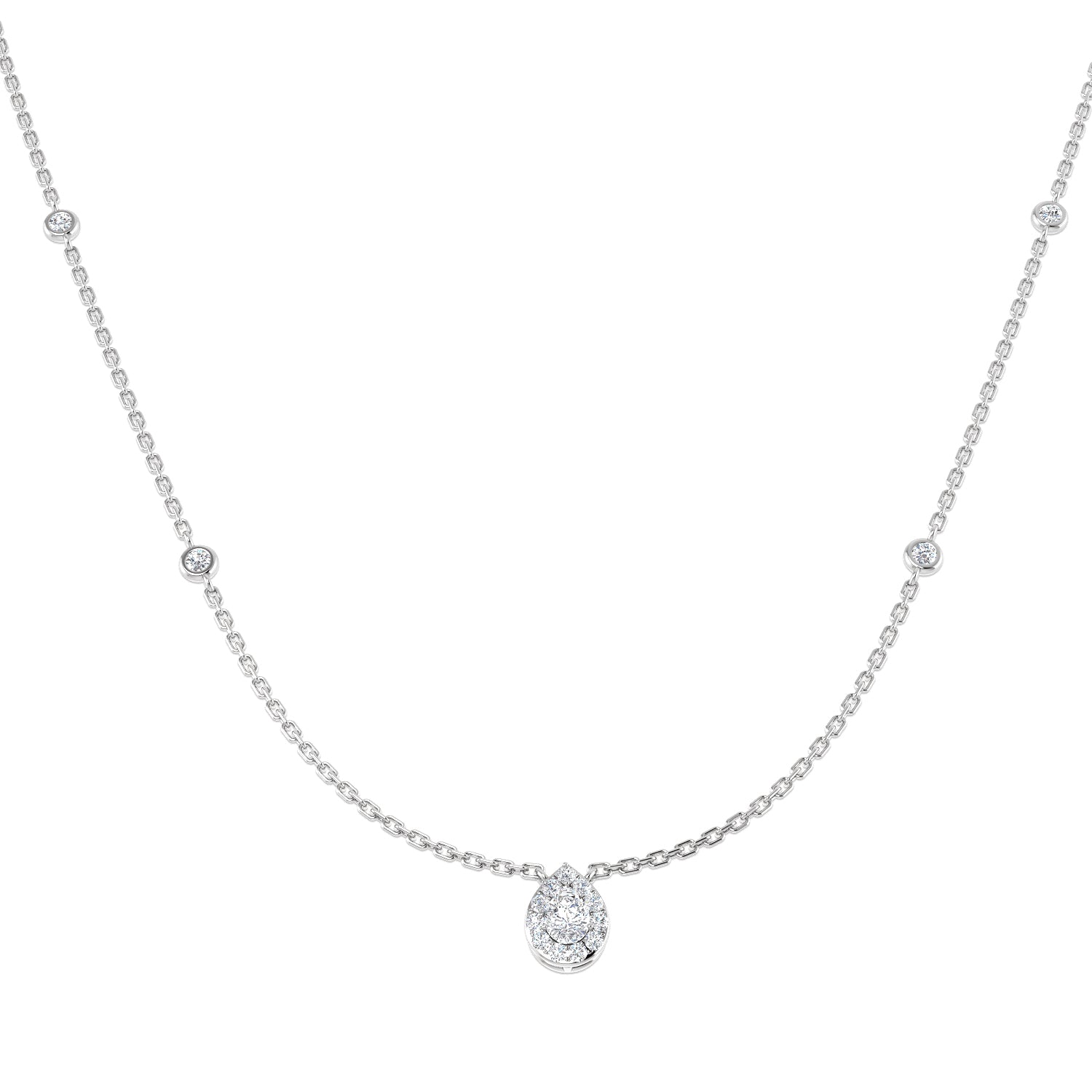 18ct White Gold 0.30ct G SI2 Diamond Necklace
