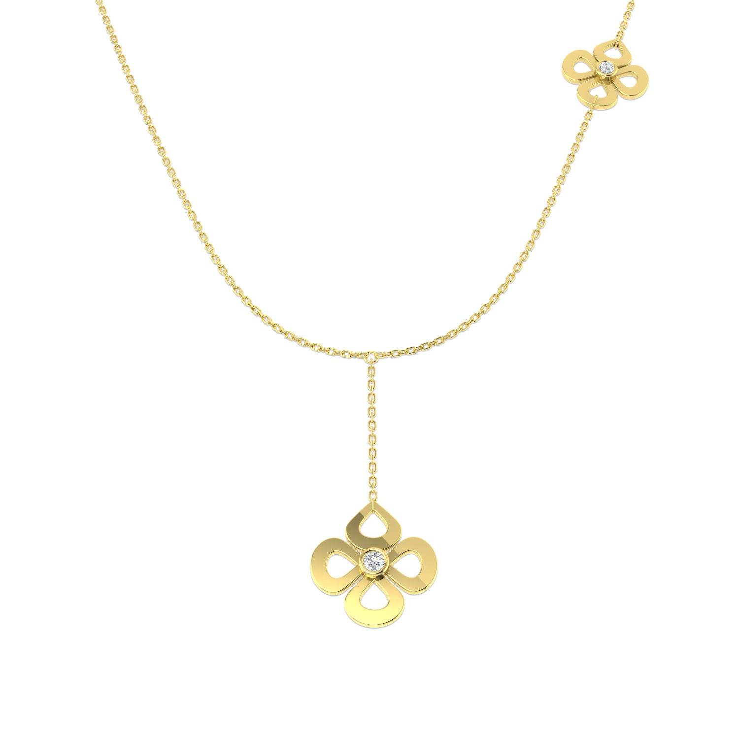 18ct Yellow Gold 0.17ct G SI2 Diamond Necklace