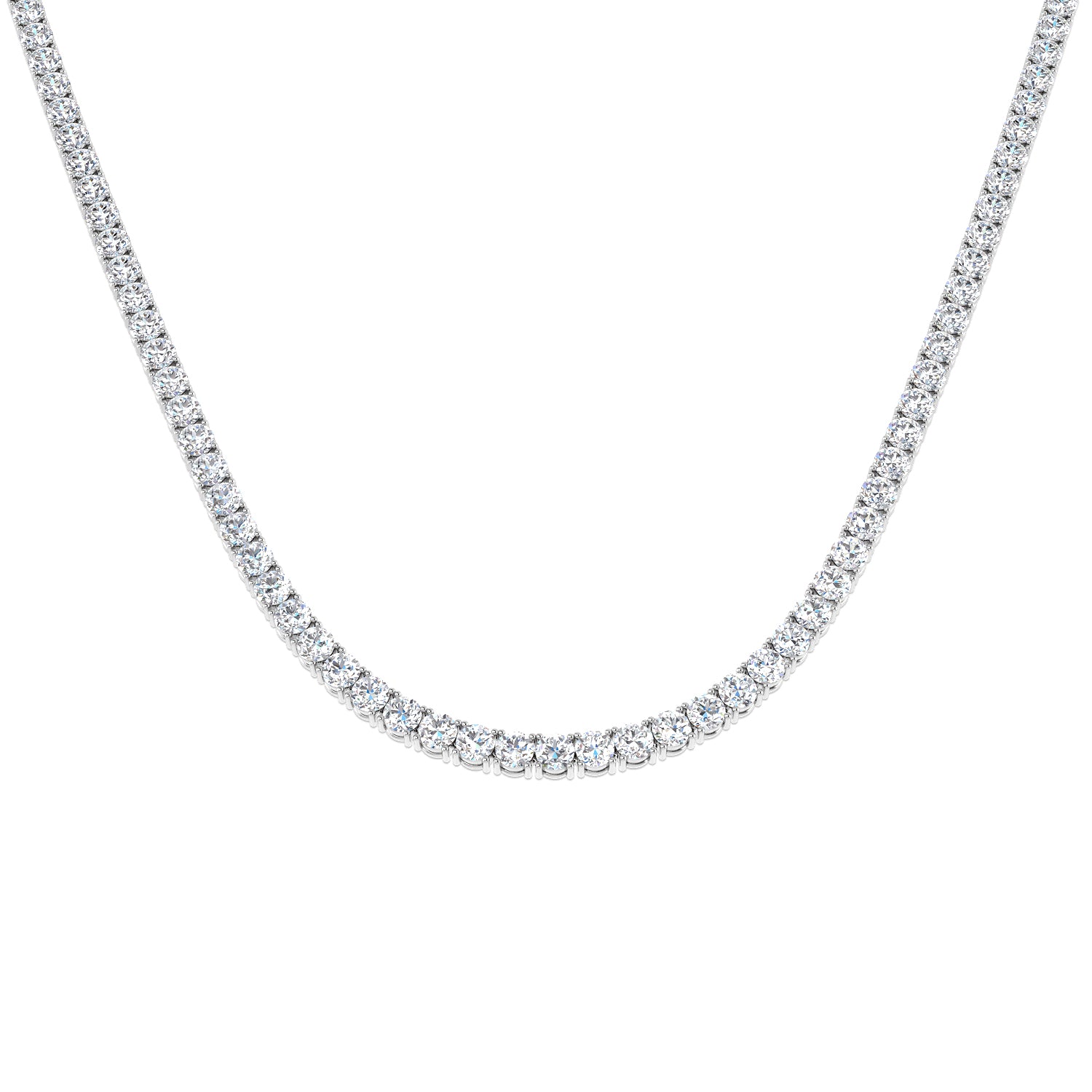 9ct White Gold 20.26ct Laboratory Grown CVD Necklace