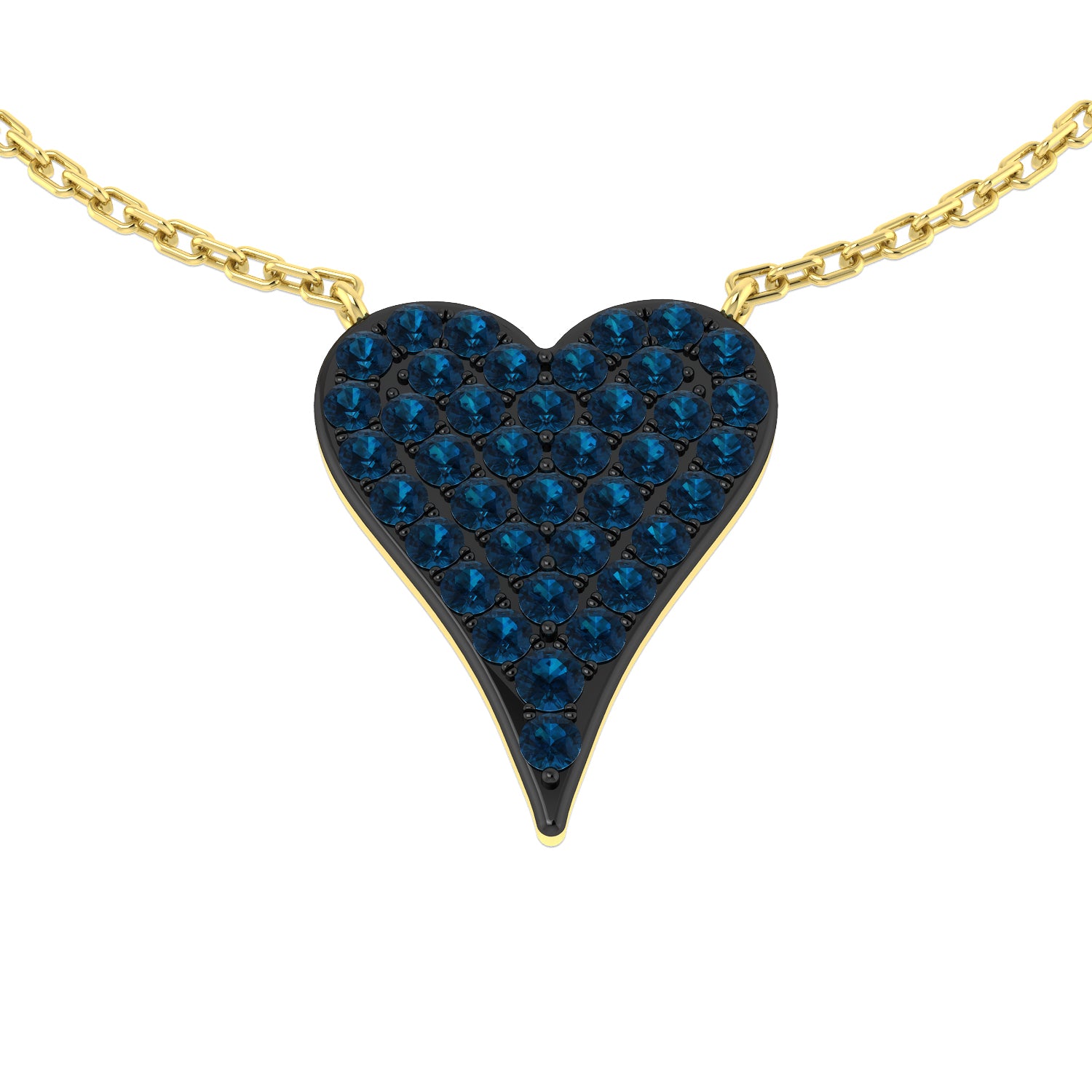 18ct Yellow Gold 0.50ct G SI1 Blue Diamond Necklace
