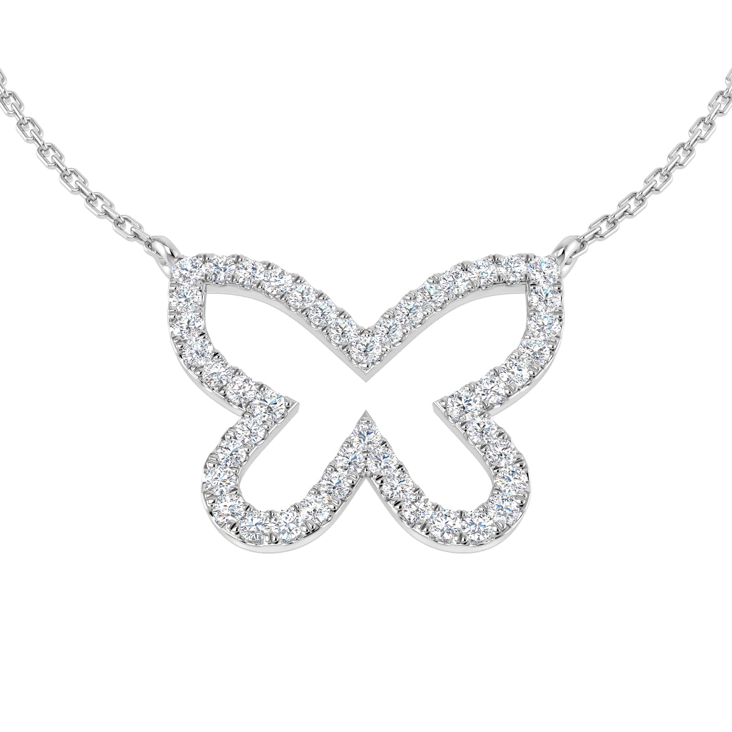 9ct White Gold 0.42ct G SI2 Diamond Necklace