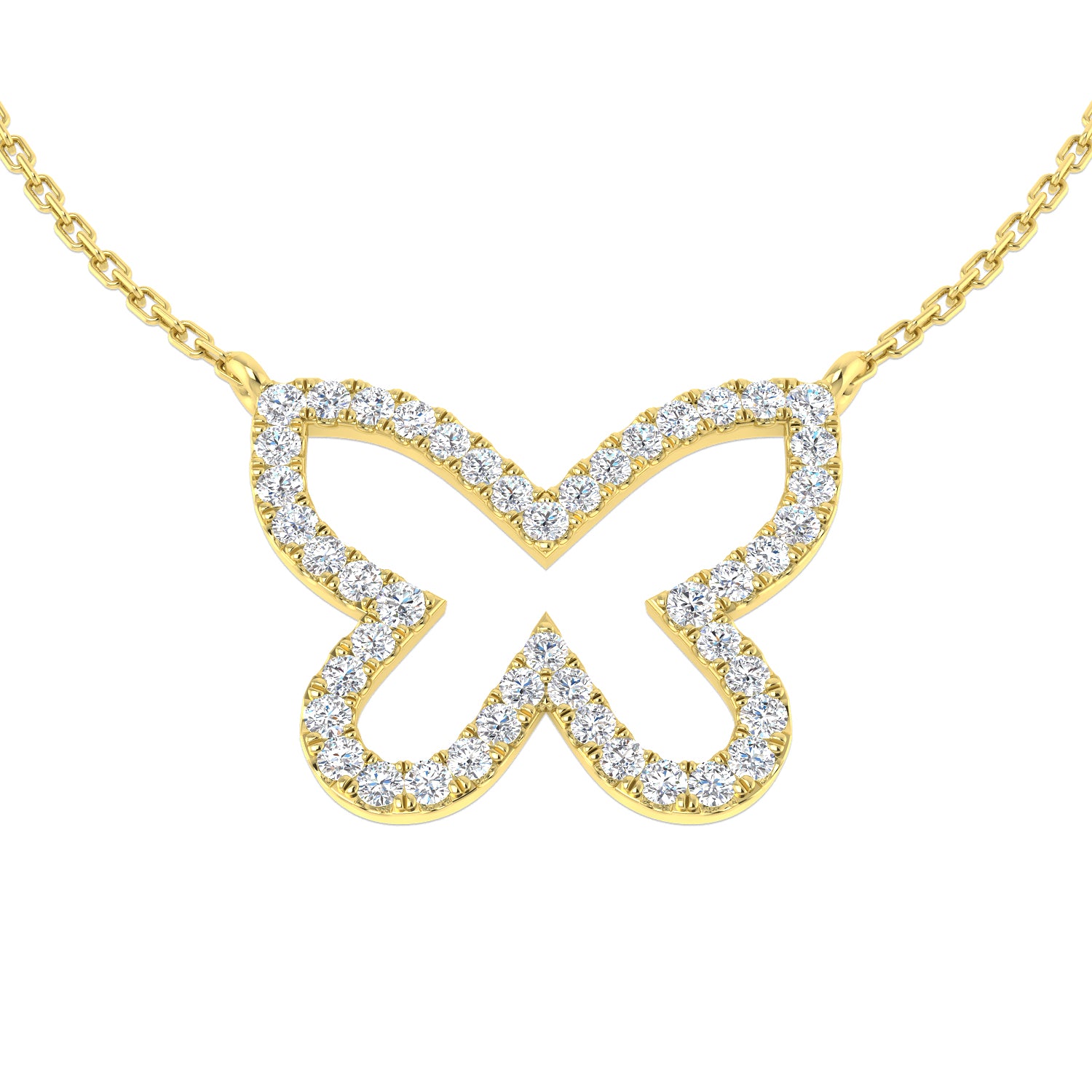 9ct Yellow Gold 0.42ct G SI2 Diamond Necklace