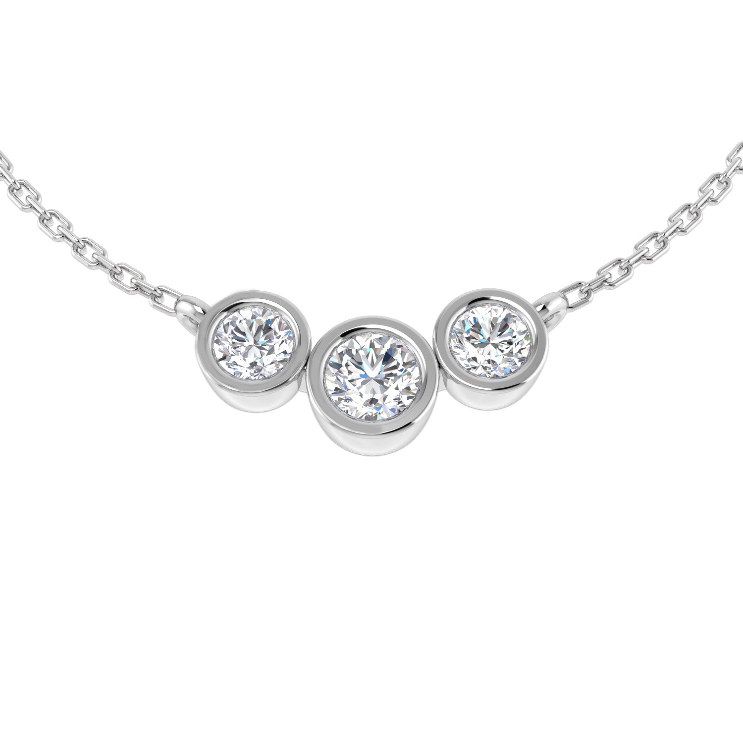 18ct White Gold 0.67ct G SI2 Diamond Necklace