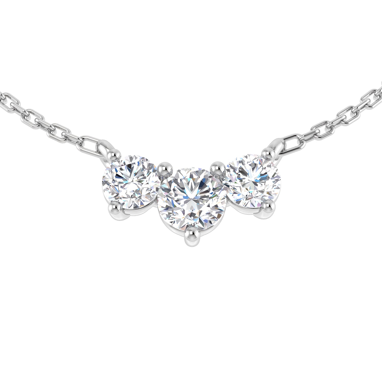 18ct White Gold 0.68ct G SI2 Diamond Necklace