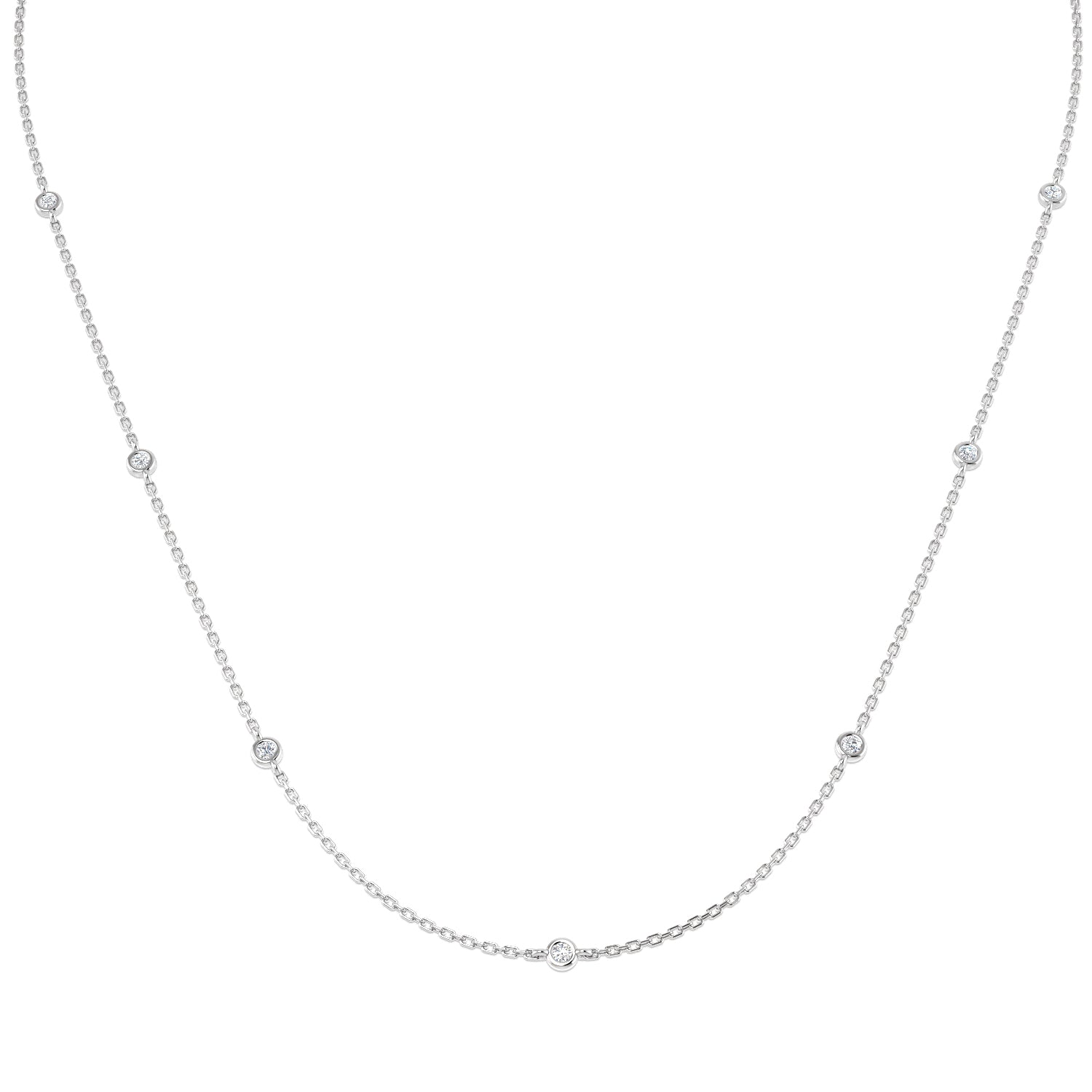 18ct White Gold 0.32ct G SI2 Diamond Necklace