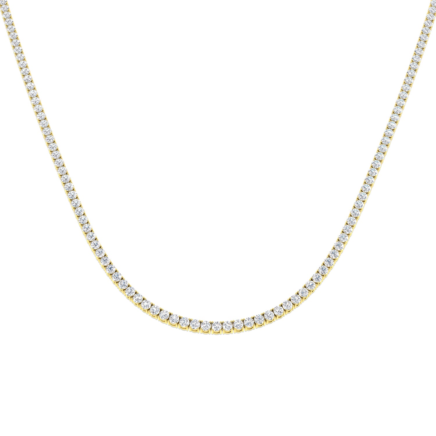 9ct Yellow Gold 7.90ct Laboratory Grown CVD Necklace