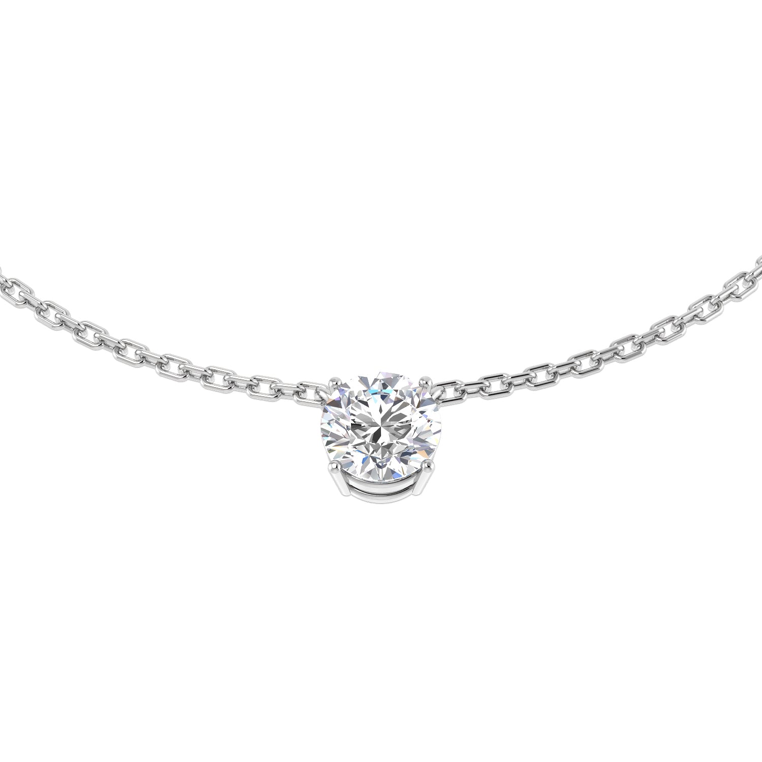 18ct White Gold 0.50ct G I1 Diamond Necklace