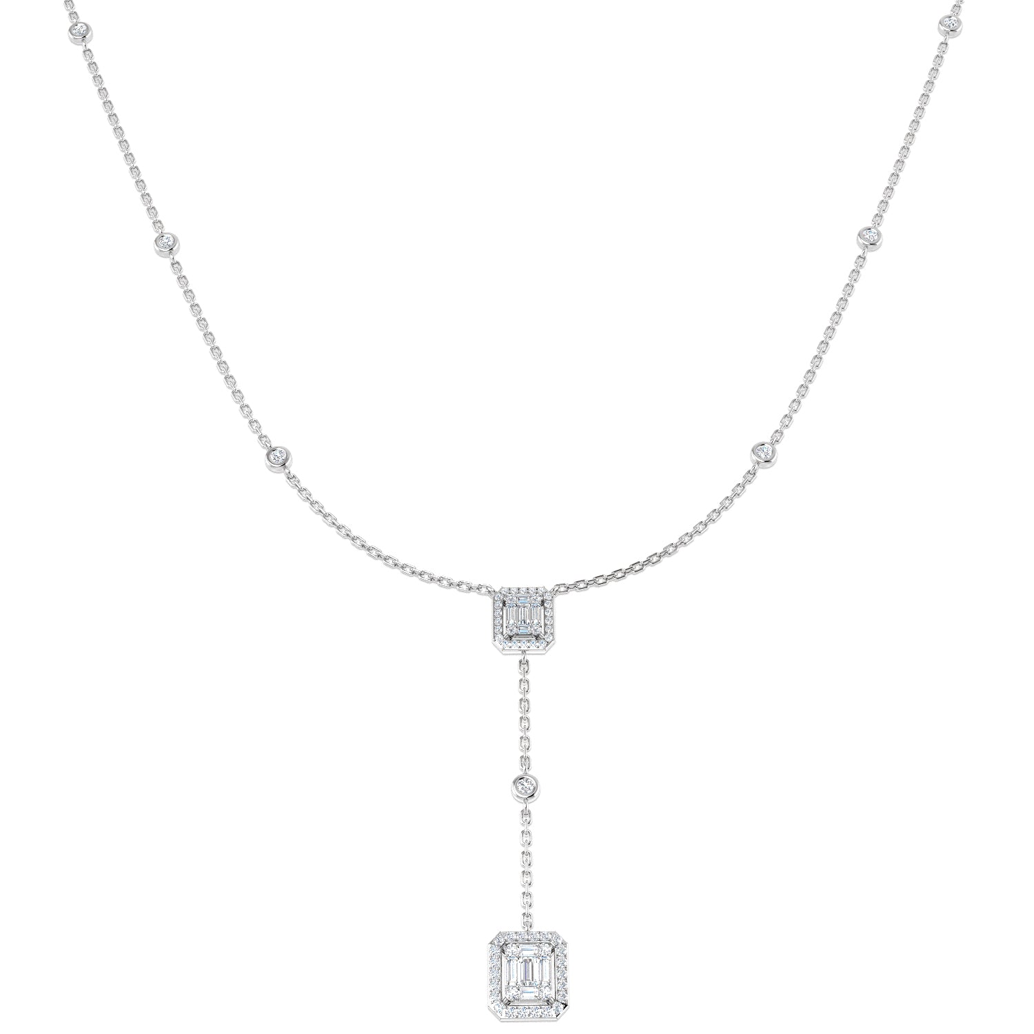 18ct White Gold 0.51ct G SI2 Diamond Necklace