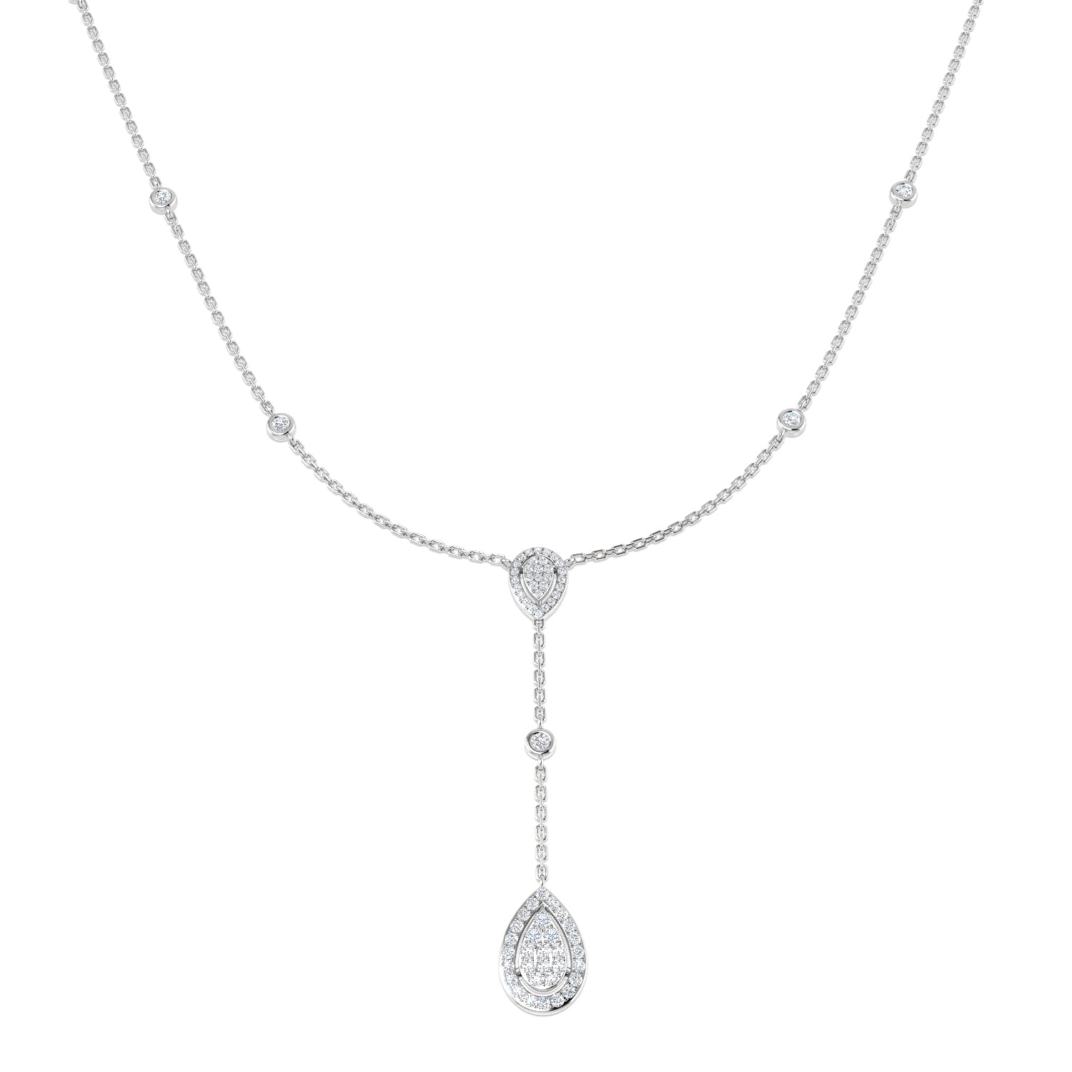 18ct White Gold 0.52ct G SI2 Diamond Necklace