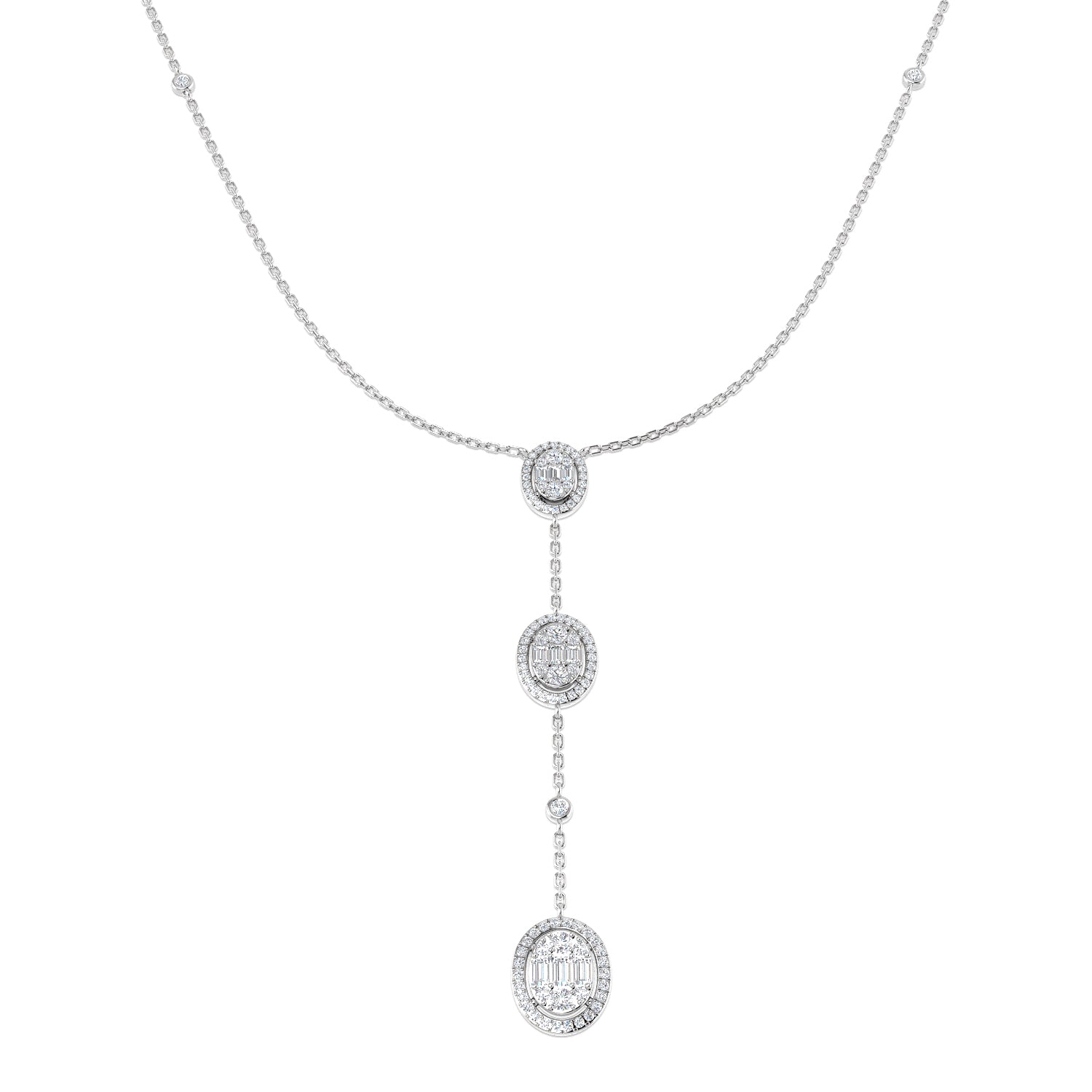 18ct White Gold 0.85ct G SI2 Diamond Necklace