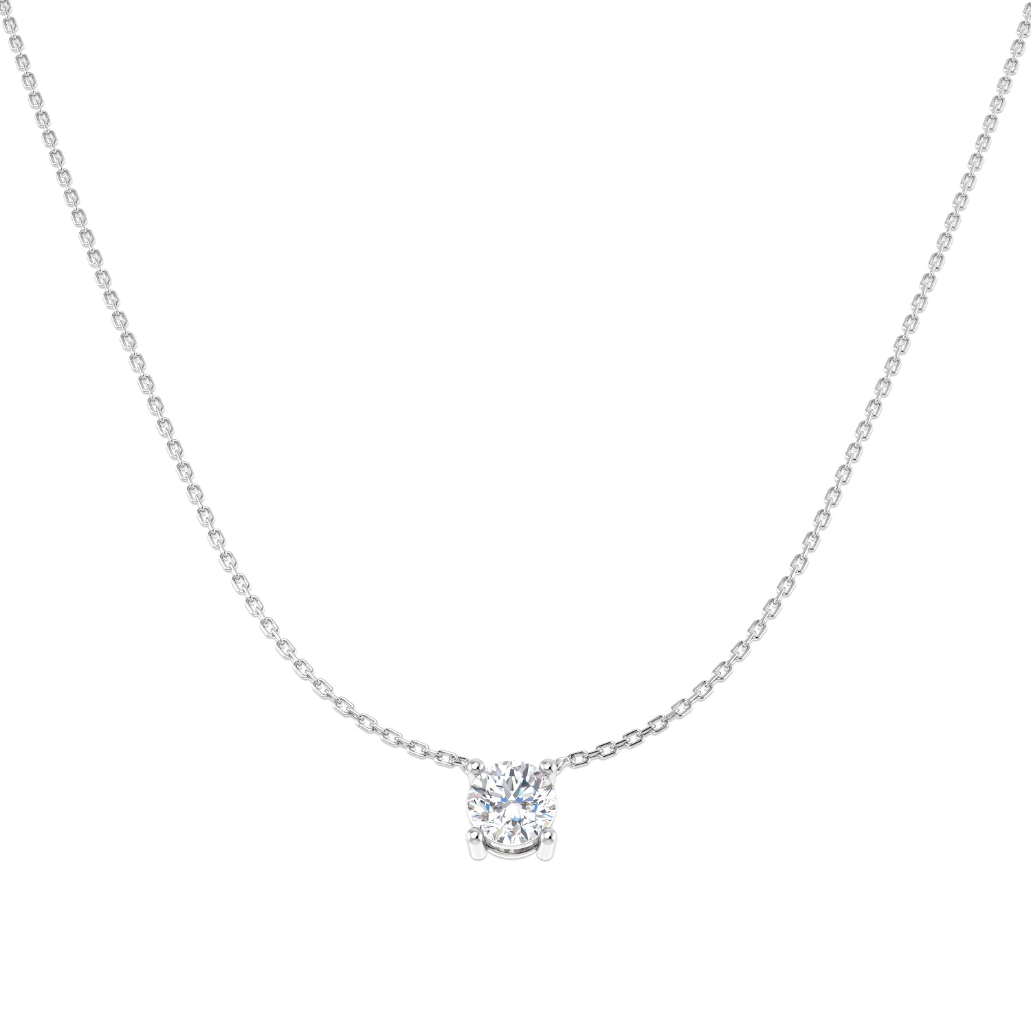 9ct White Gold 1.00ct Laboratory Grown CVD Necklace