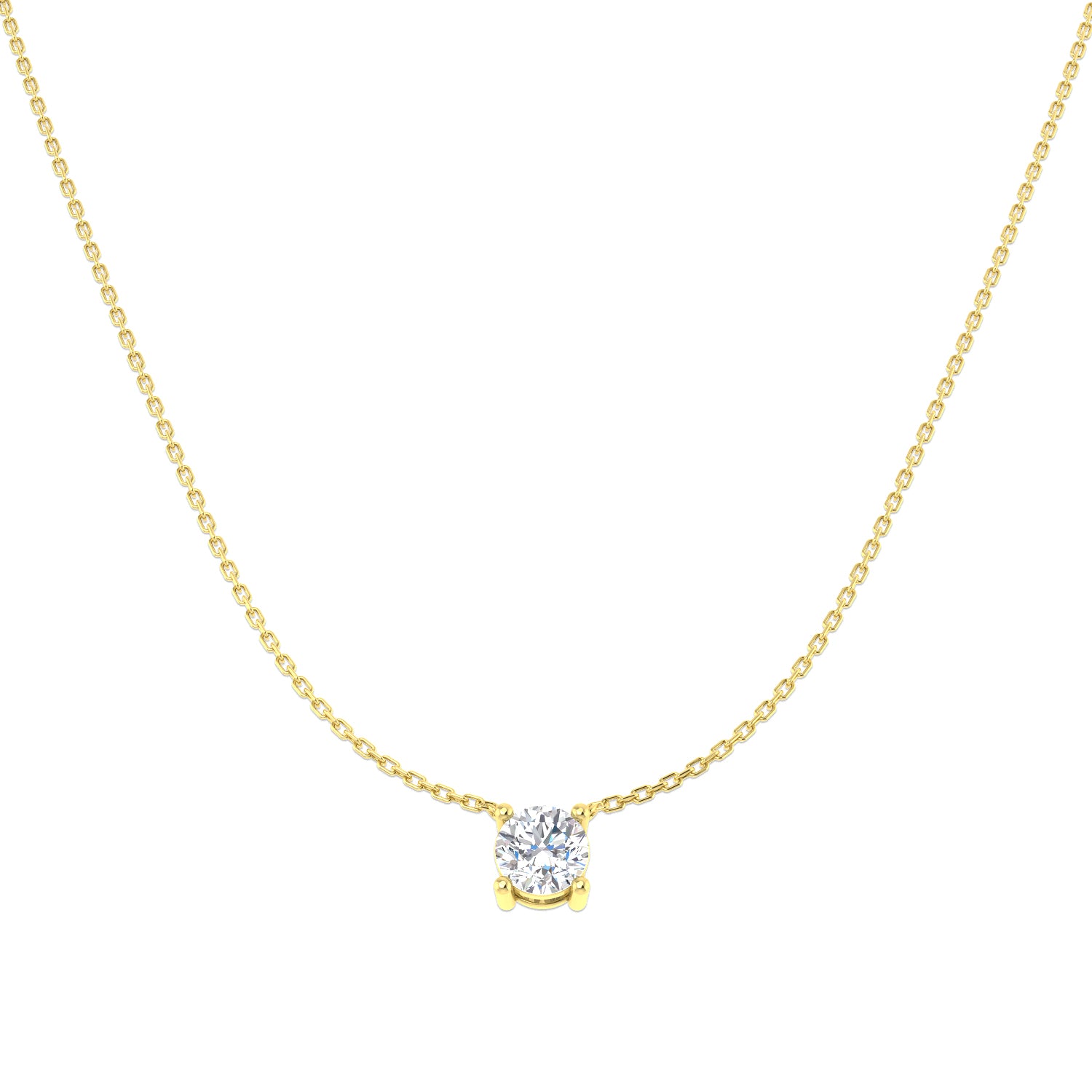 9ct Yellow Gold 1.00ct Laboratory Grown CVD Necklace