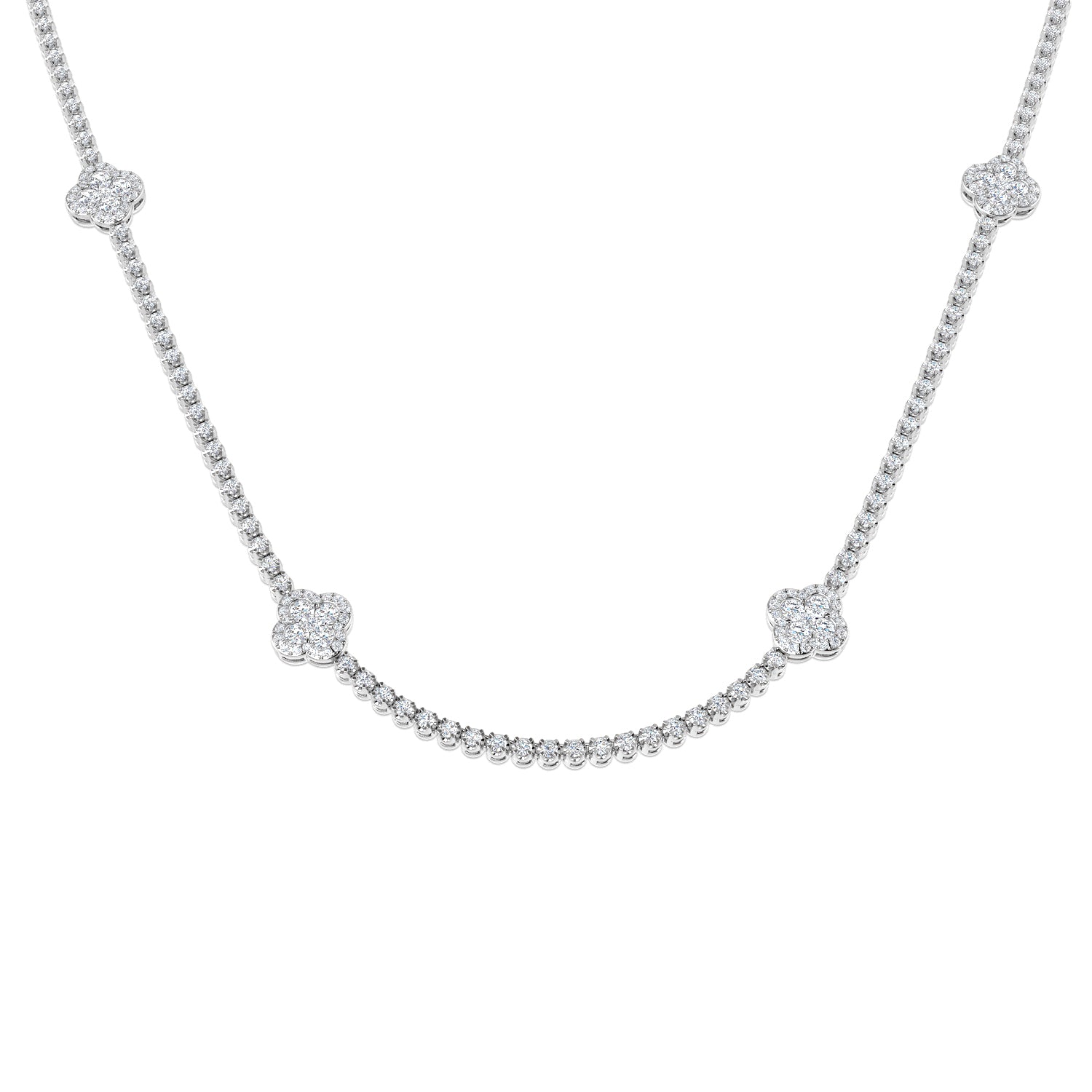 18ct White Gold 4.41ct G SI2 Diamond Necklace