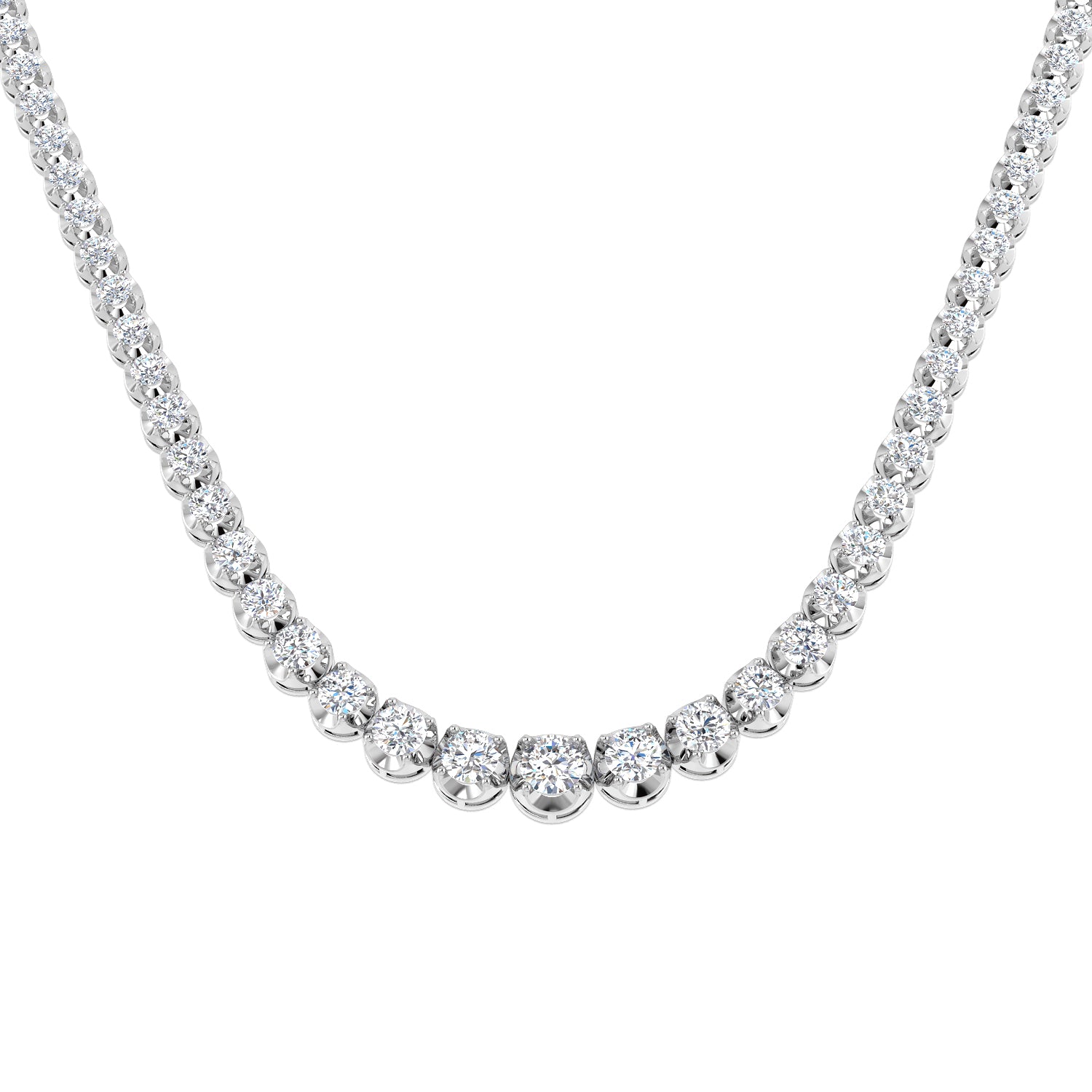 18ct White Gold 13.13ct G SI2 Diamond Necklace