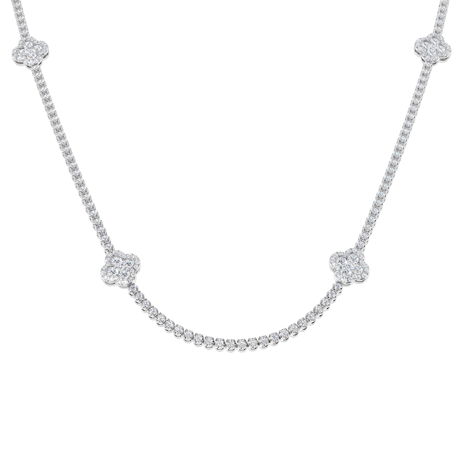 18ct White Gold 7.23ct G SI2 Diamond Necklace