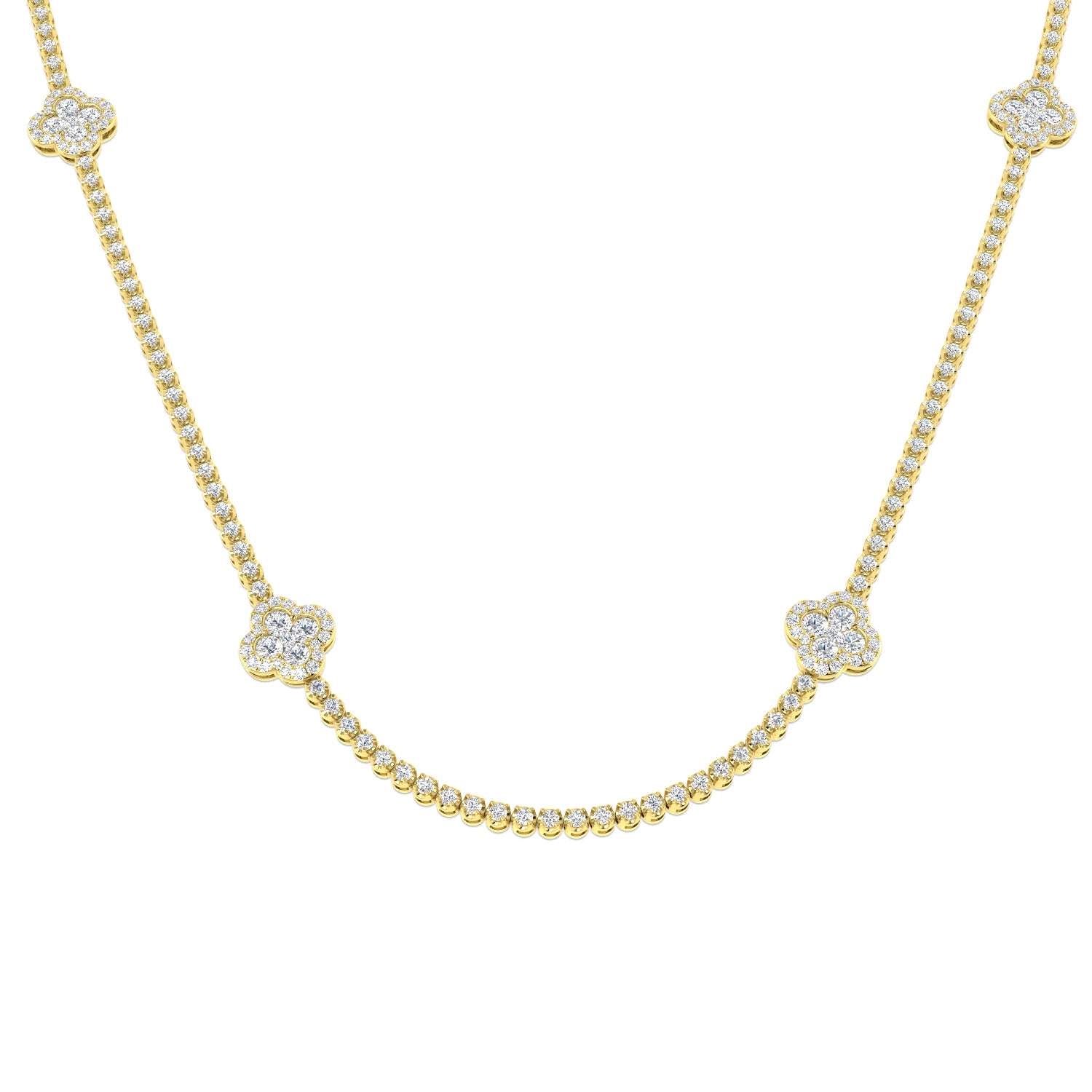 18ct Yellow Gold 7.23ct G SI2 Diamond Necklace