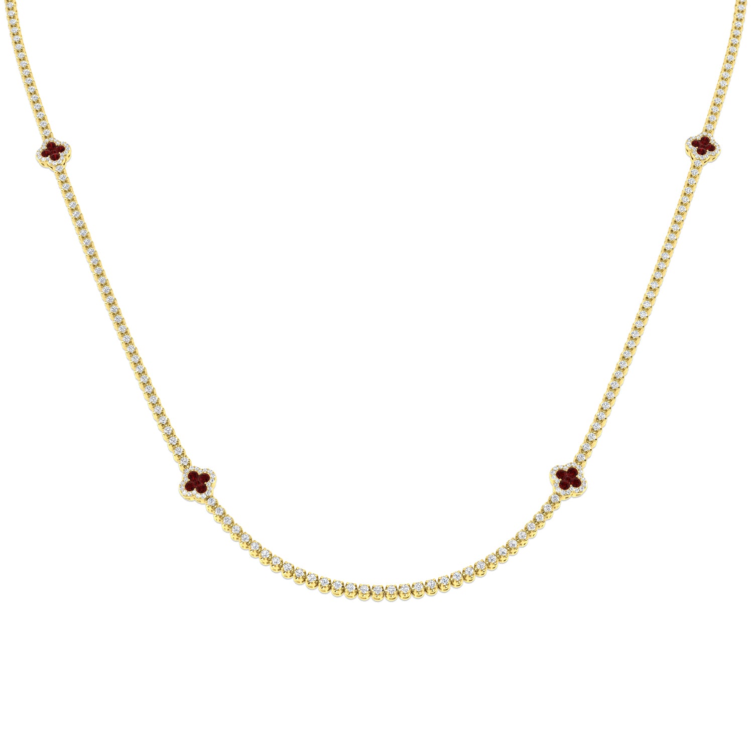 18ct Yellow Gold 4.34ct Ruby Necklace