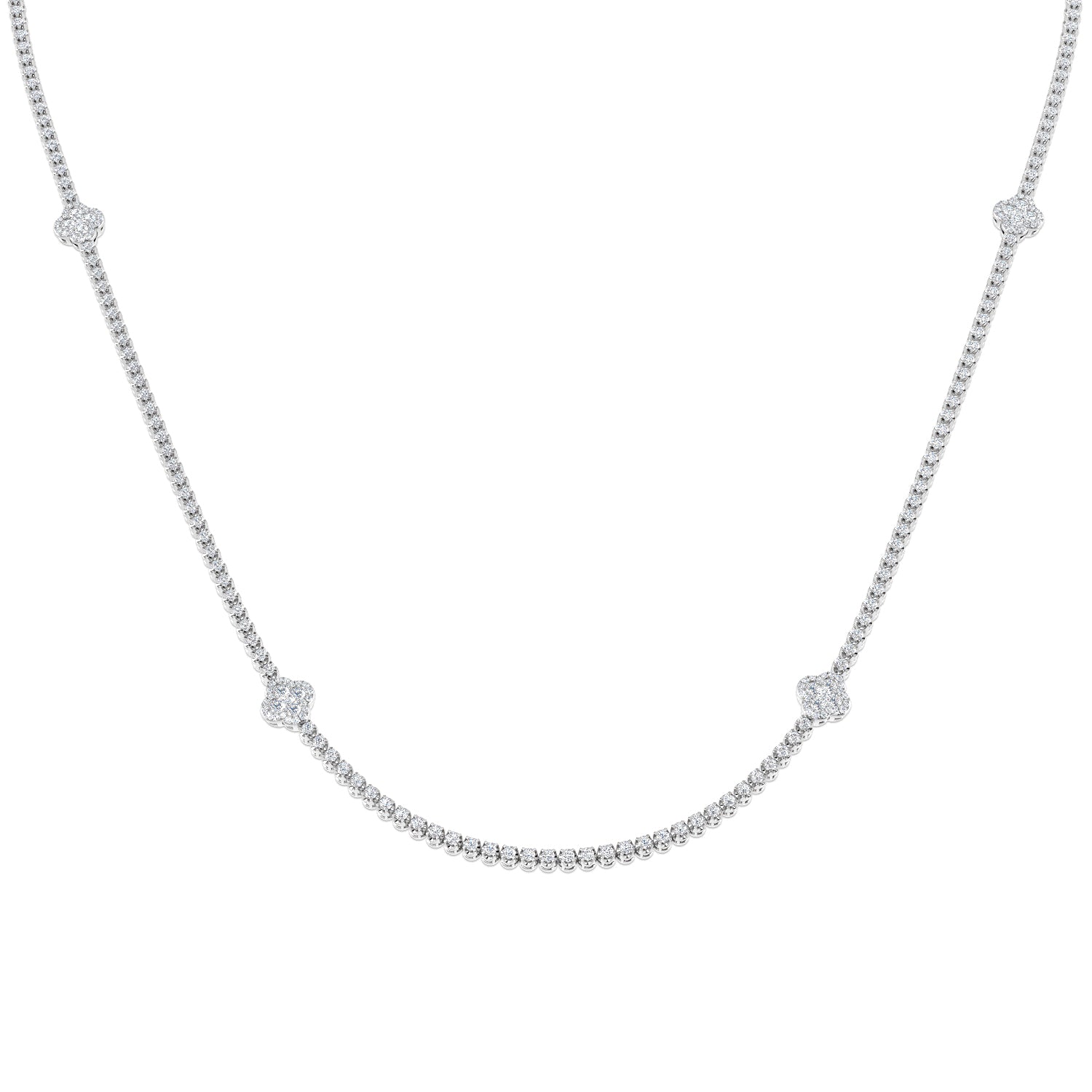 18ct White Gold 4.10ct G SI2 Diamond Necklace