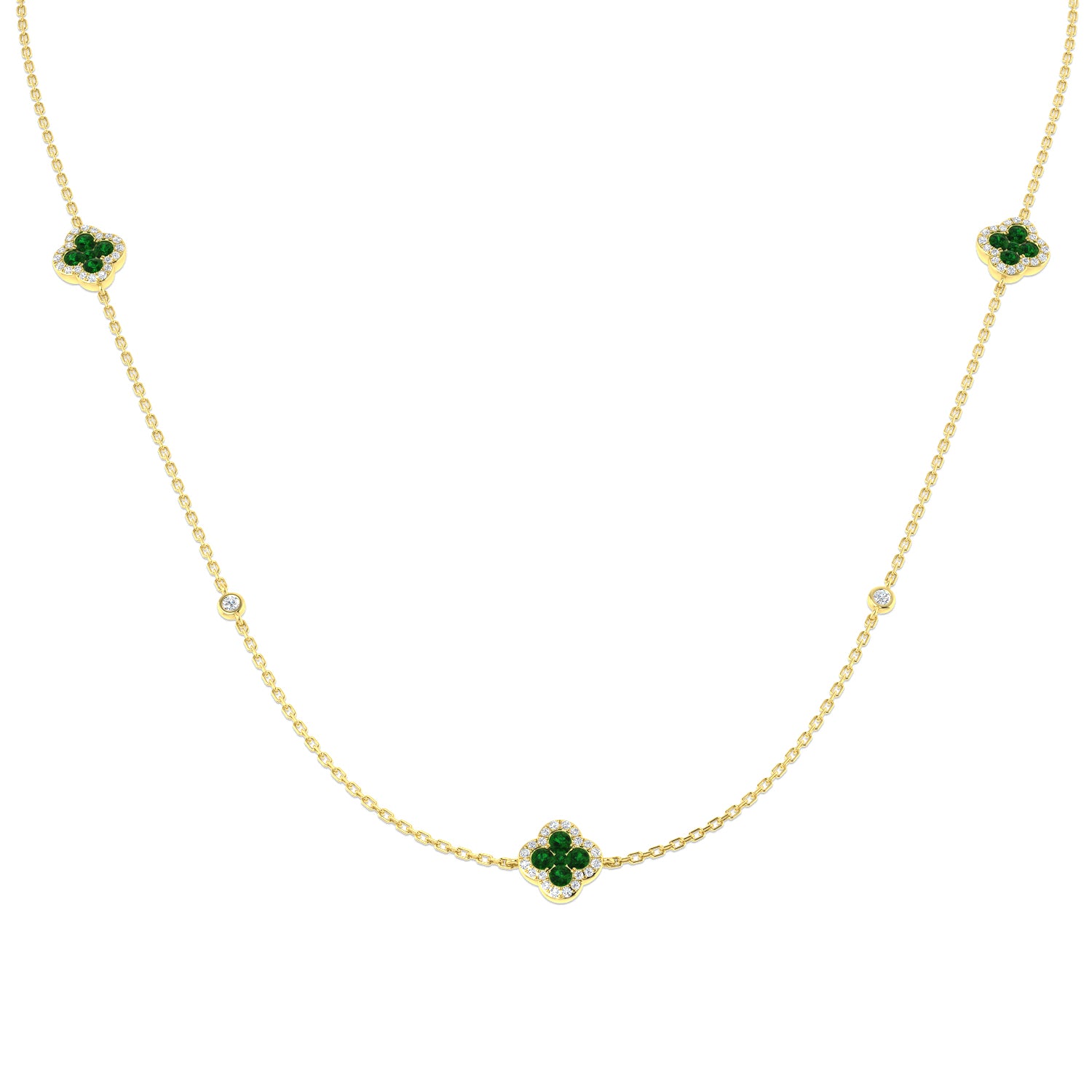 18ct Yellow Gold 2.30ct Emerald Necklace