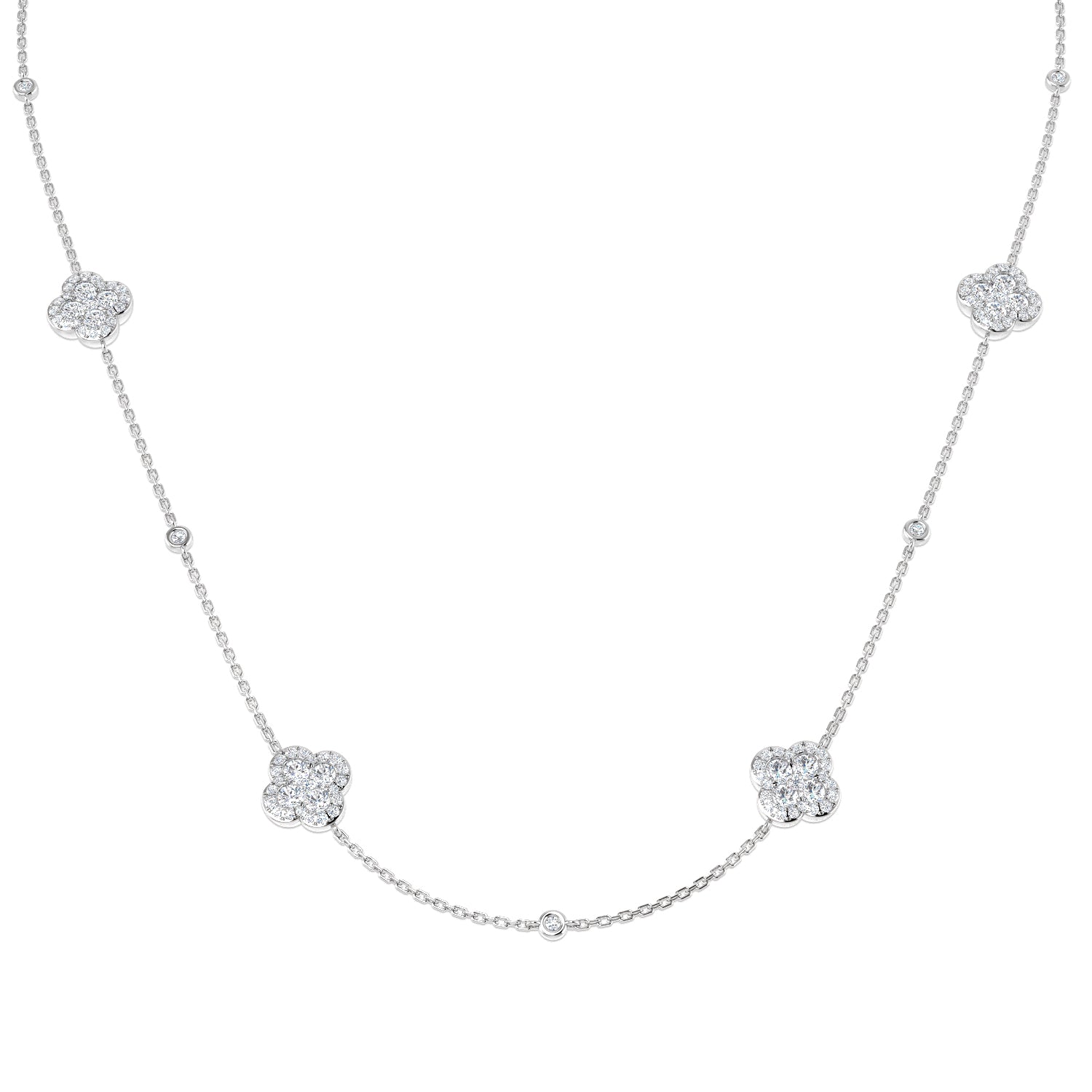 18ct White Gold 2.04ct G SI2 Diamond Necklace