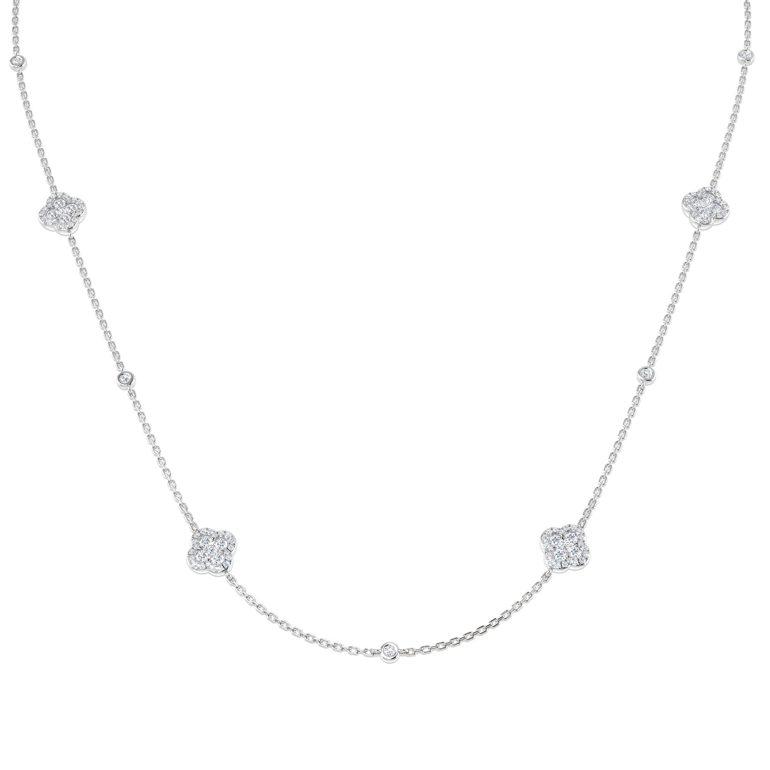 18ct White Gold 1.06ct G SI2 Diamond Necklace