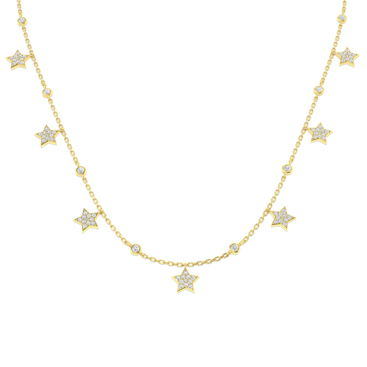 18ct Yellow Gold 0.58ct G SI2 Diamond Necklace