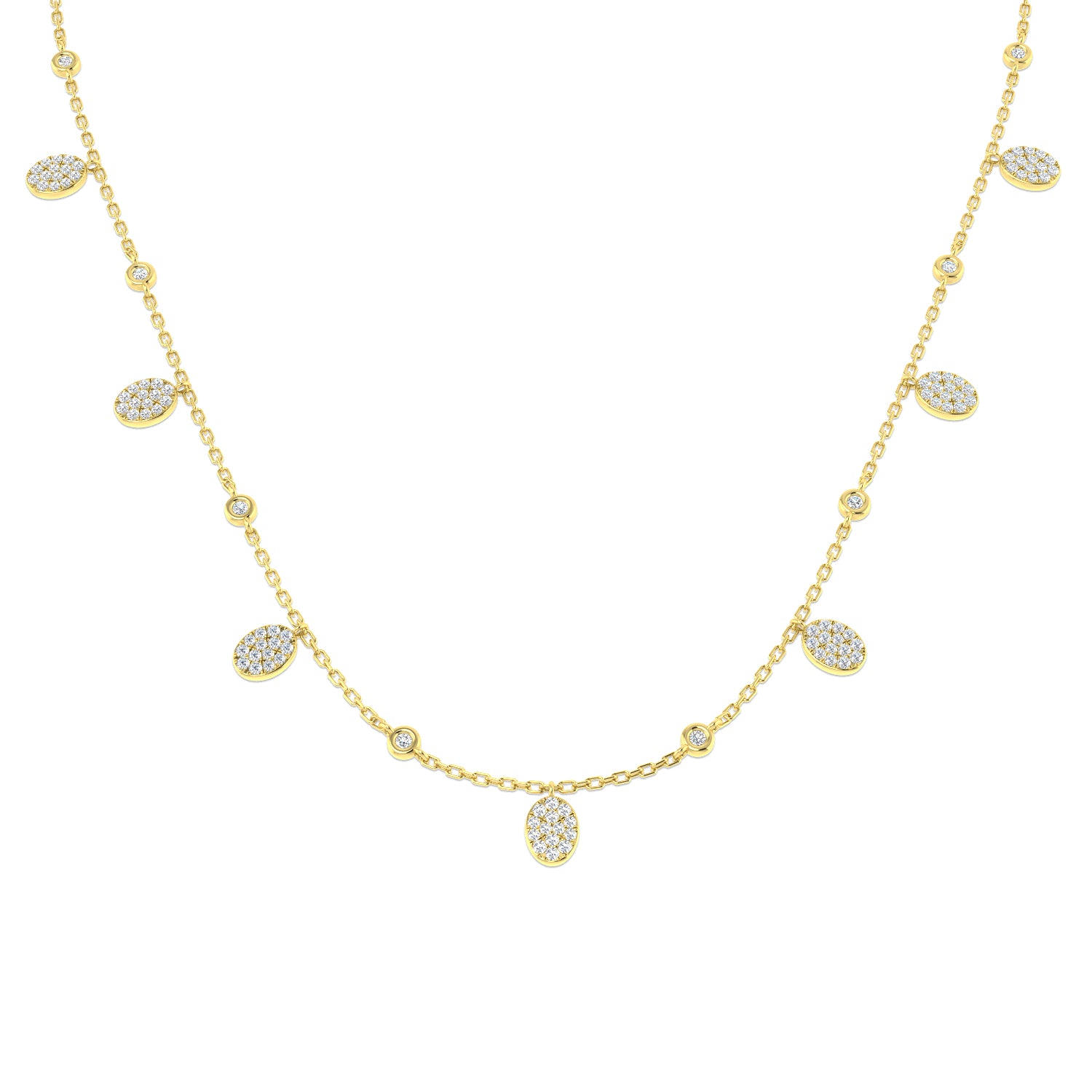 18ct Yellow Gold 0.61ct G SI2 Diamond Necklace
