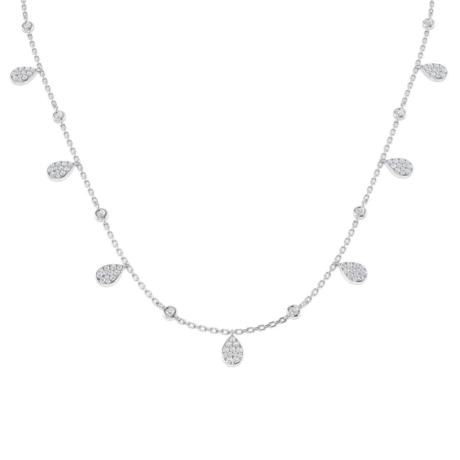 18ct White Gold 0.60ct G SI2 Diamond Necklace