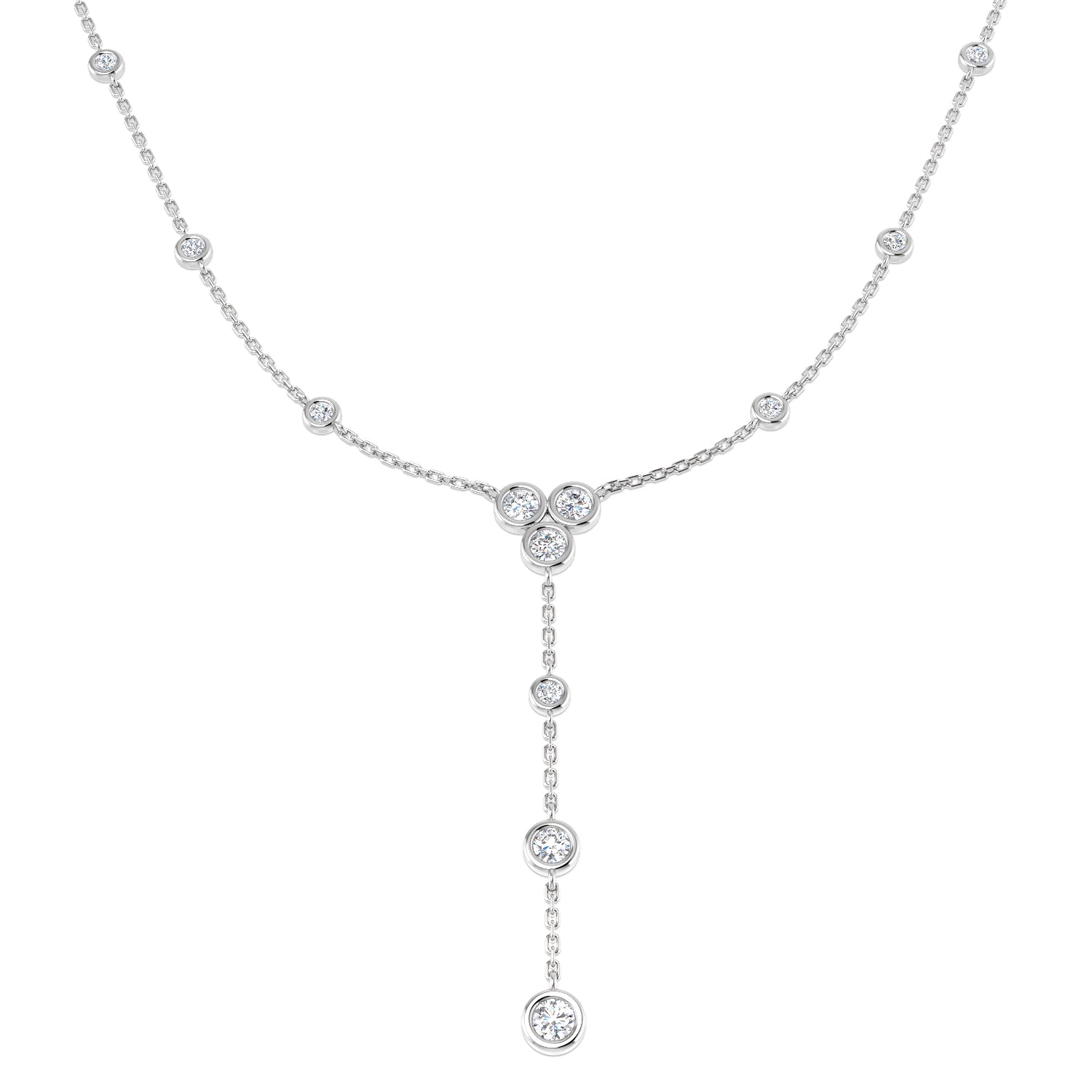 18ct White Gold 1.29ct G SI2 Diamond Necklace
