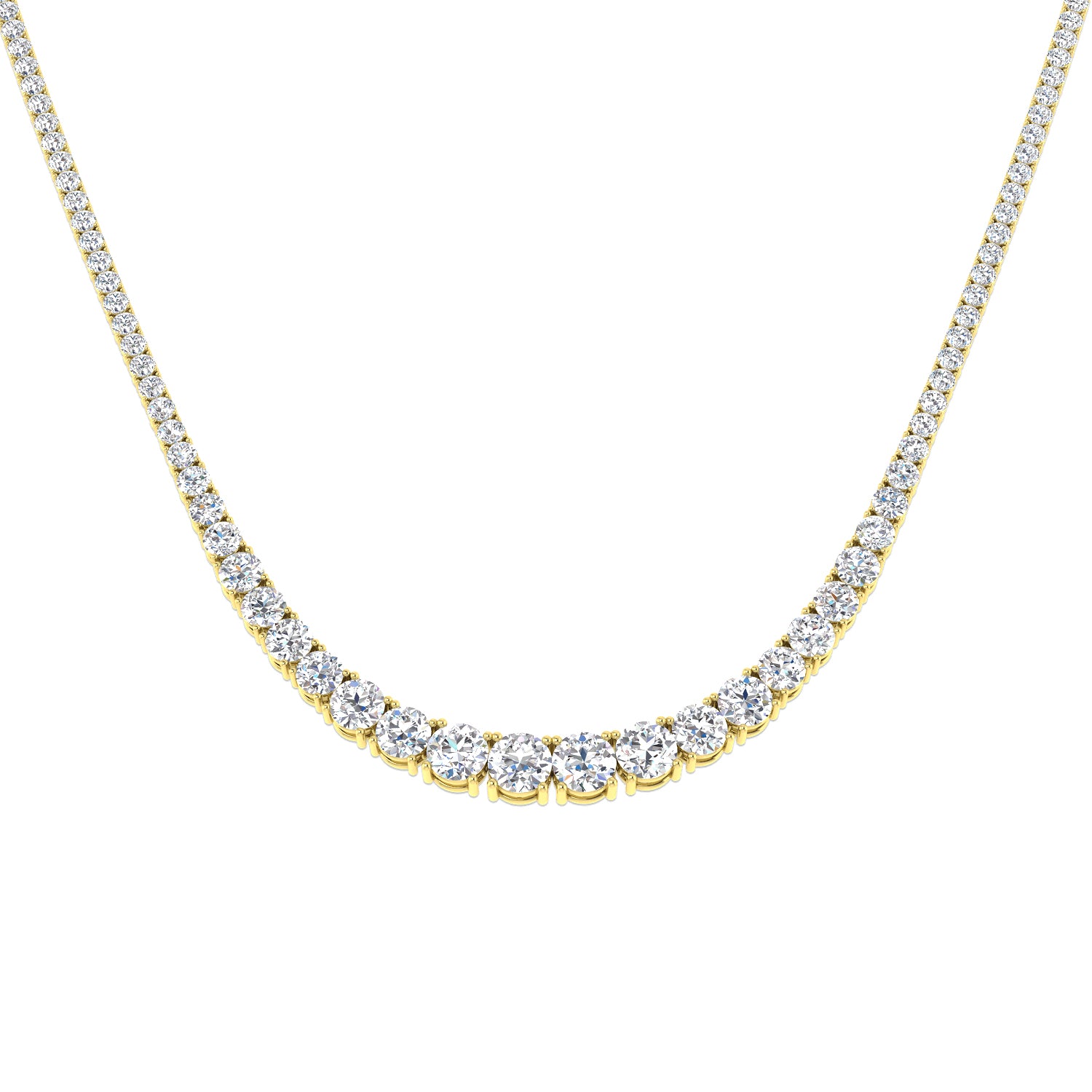 9ct Yellow Gold 13.90ct Laboratory Grown CVD Necklace