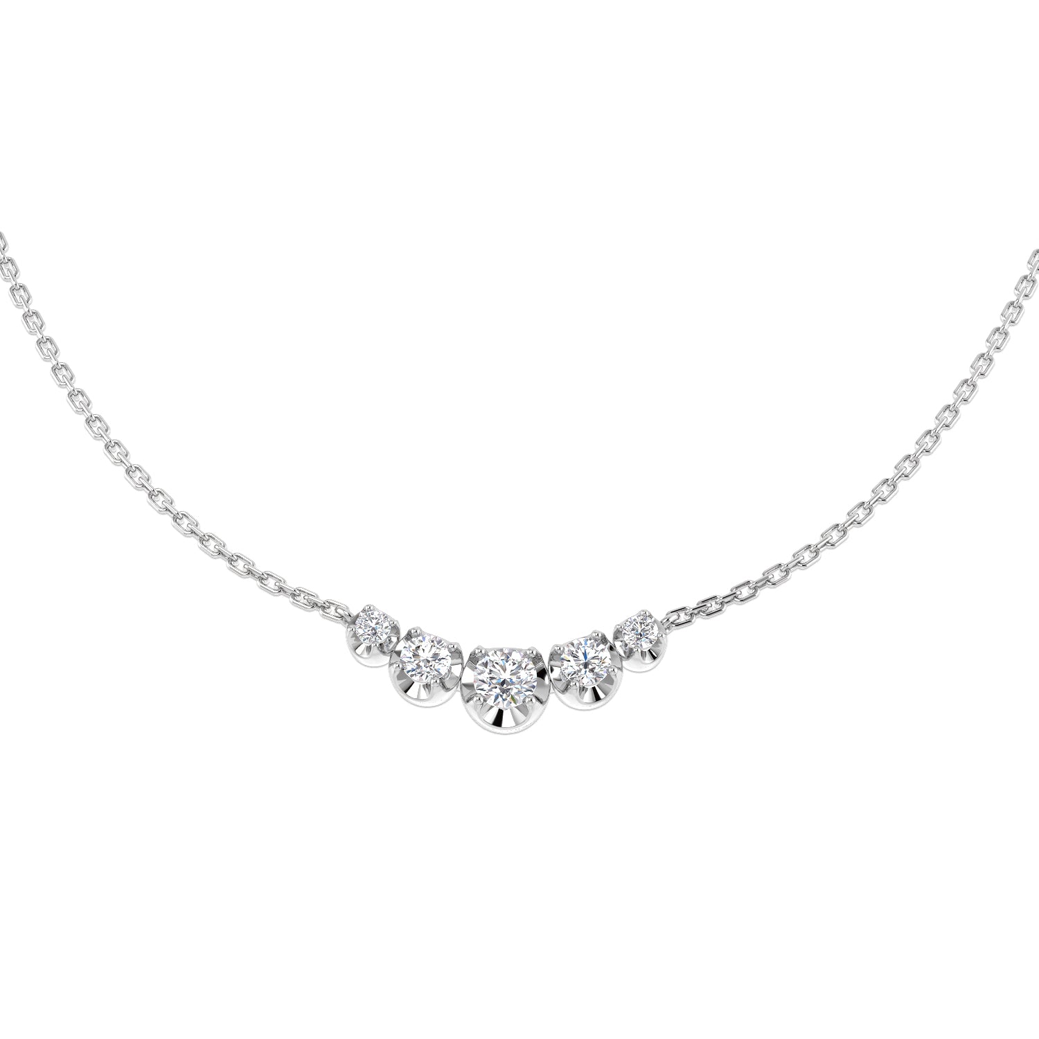 18ct White Gold 0.40ct G SI2 Diamond Necklace