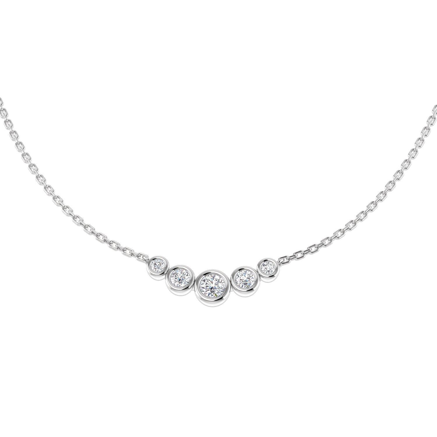 18ct White Gold 0.40ct G SI2 Diamond Necklace