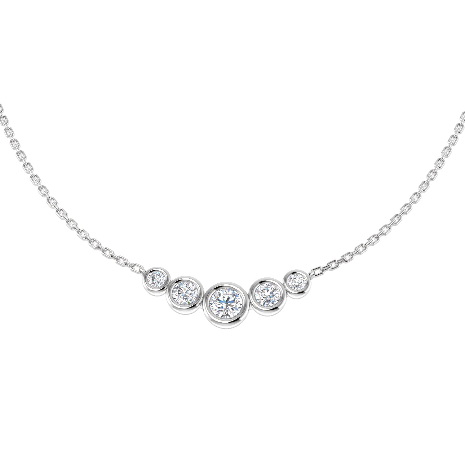 18ct White Gold 0.70ct G SI2 Diamond Necklace