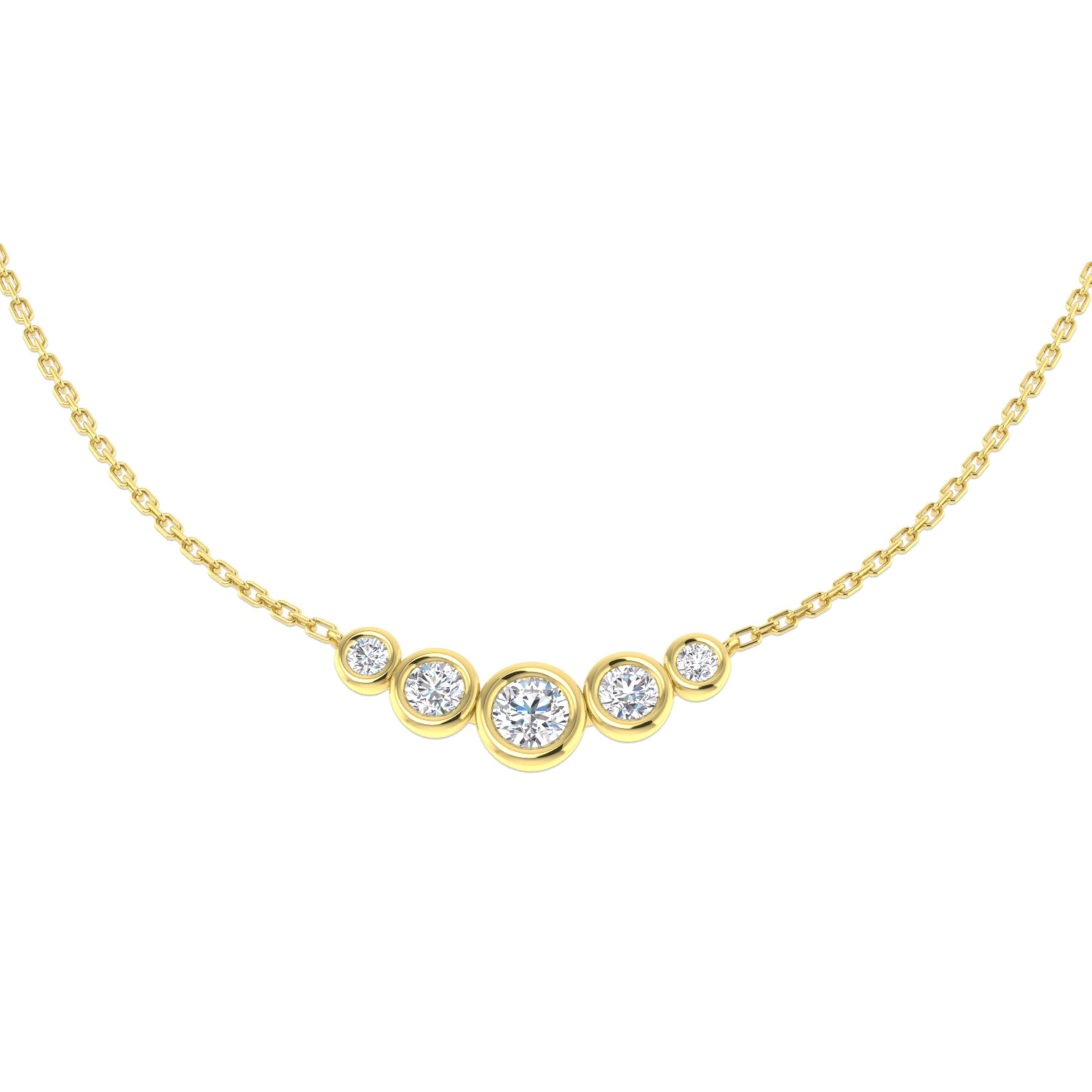 18ct Yellow Gold 0.70ct G SI2 Diamond Necklace