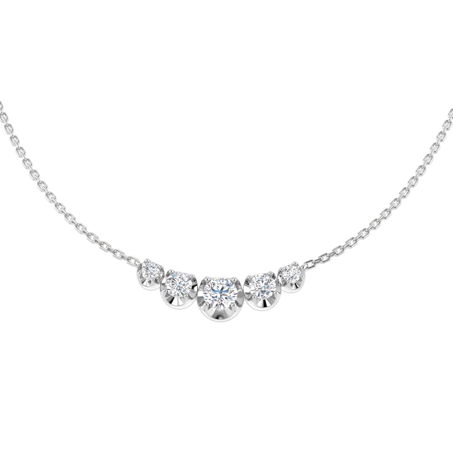 18ct White Gold 0.75ct G SI2 Diamond Necklace