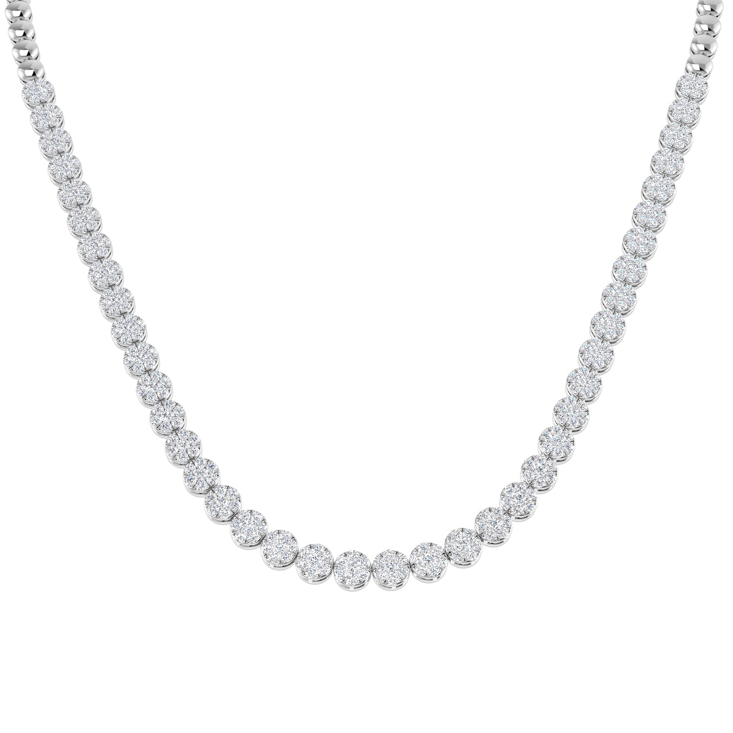 18ct White Gold 6.05ct G SI2 Diamond Necklace