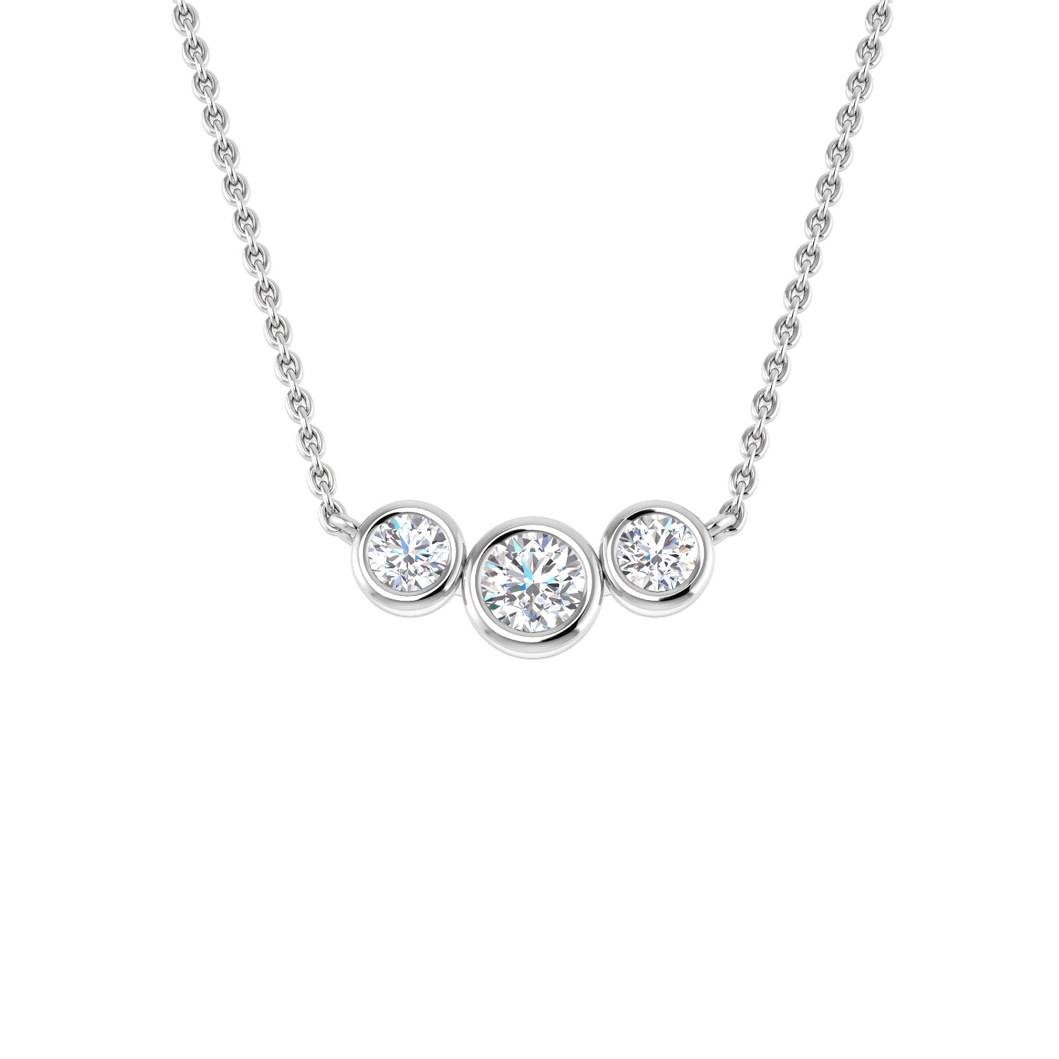 18ct White Gold 0.35ct G SI2 Diamond Necklace
