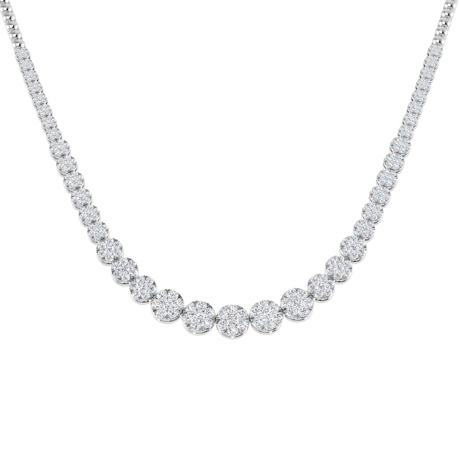 18ct White Gold 5.00ct G SI2 Diamond Necklace