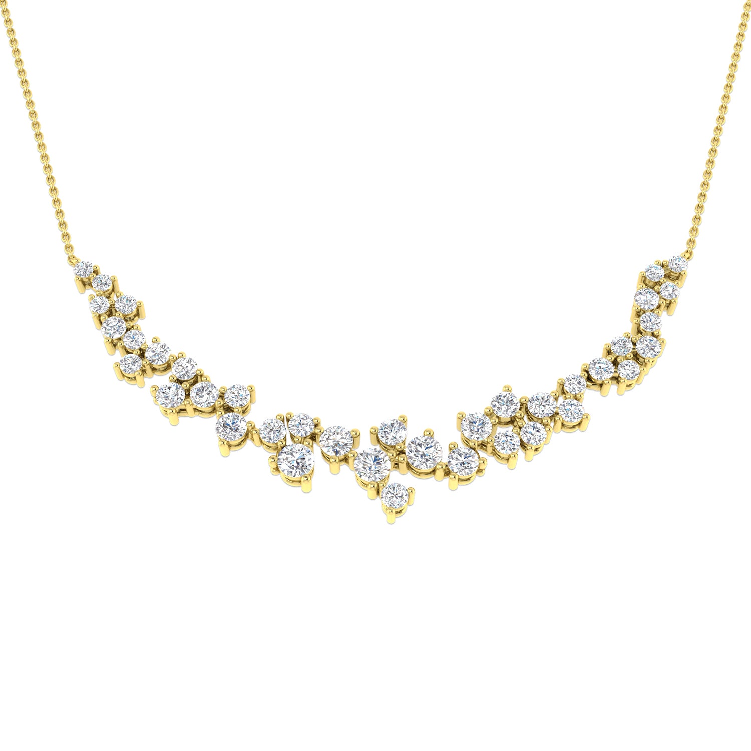 9ct Yellow Gold 2.57ct Laboratory Grown CVD Necklace